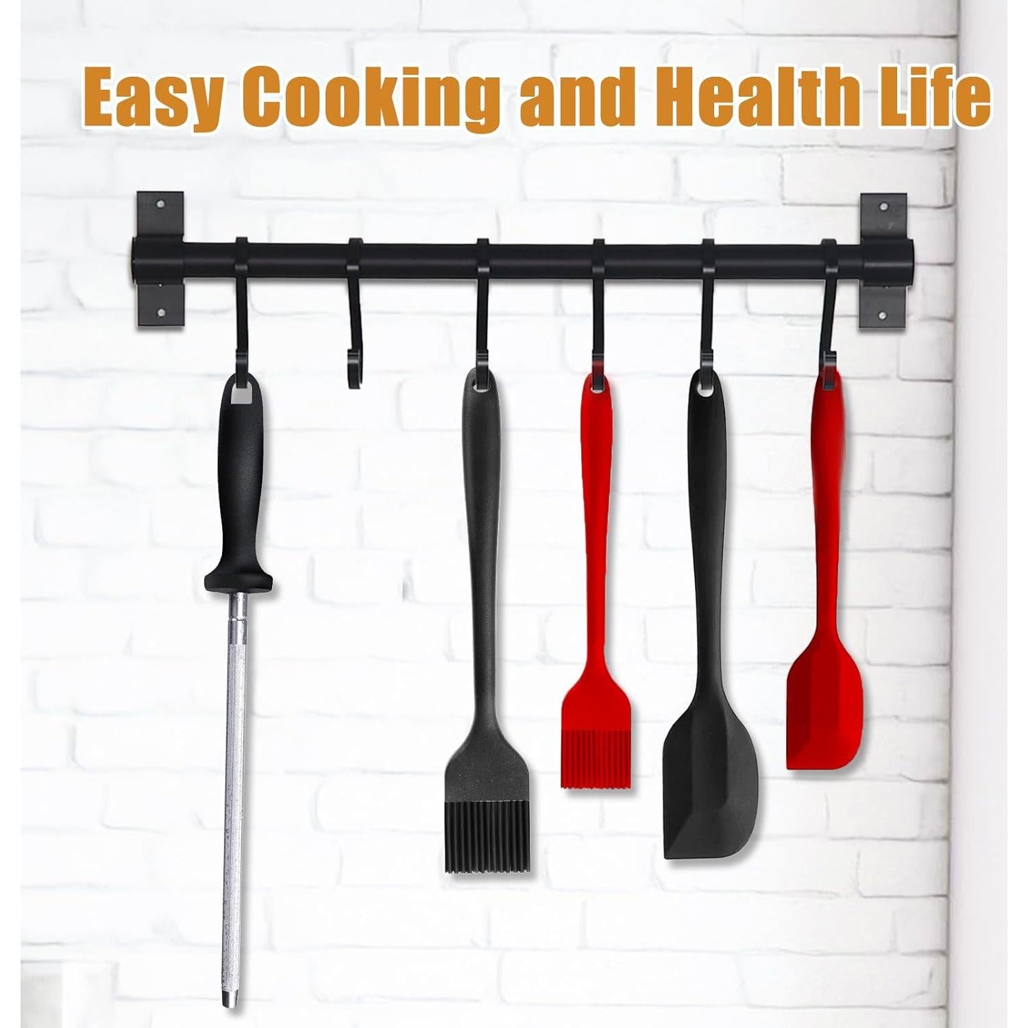 Brocha de Silicona KitsKap 2 Pcs para BBQ y Hornear Negra