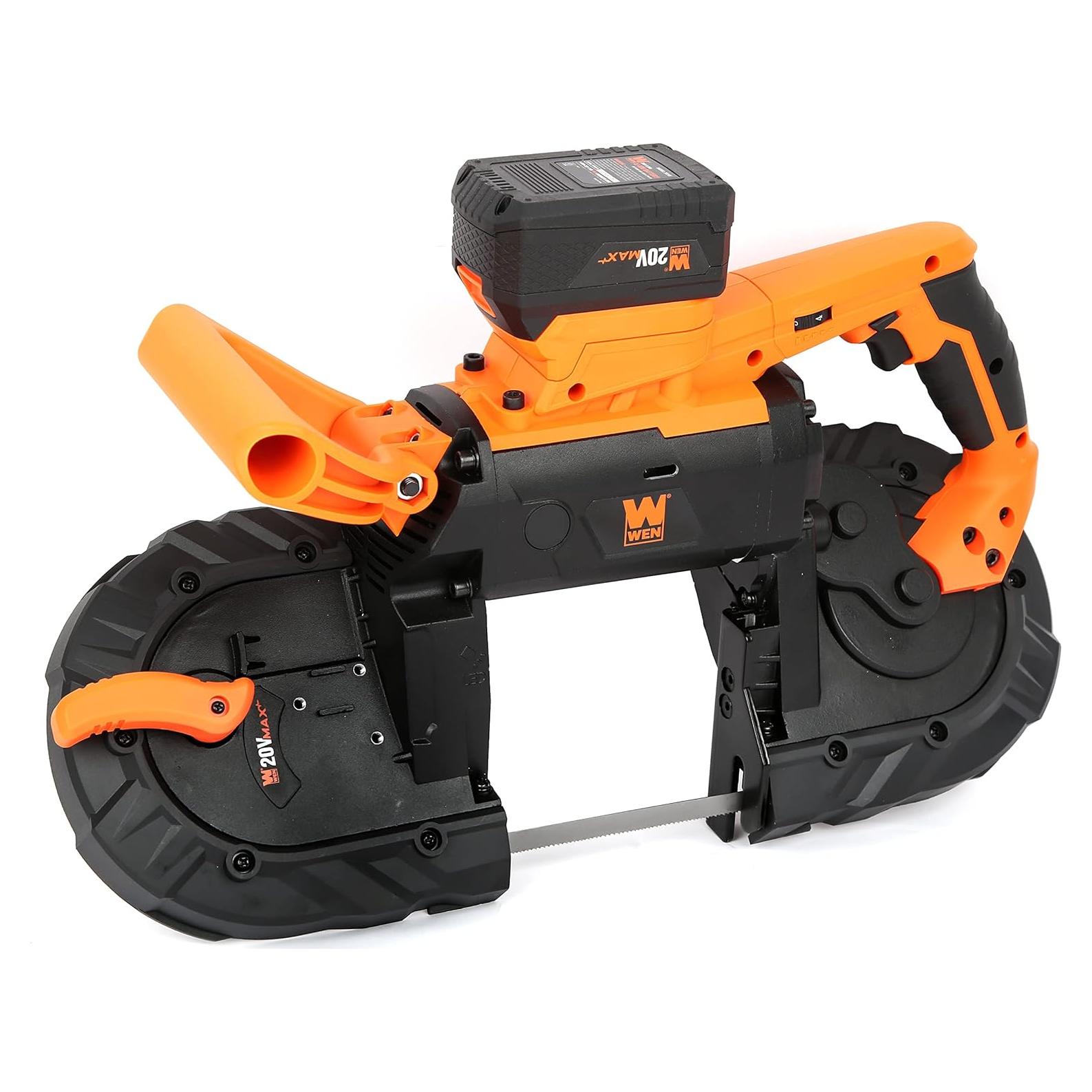 Sierra de Banda Portátil Inalámbrica WEN 20V Máx 5" Metal