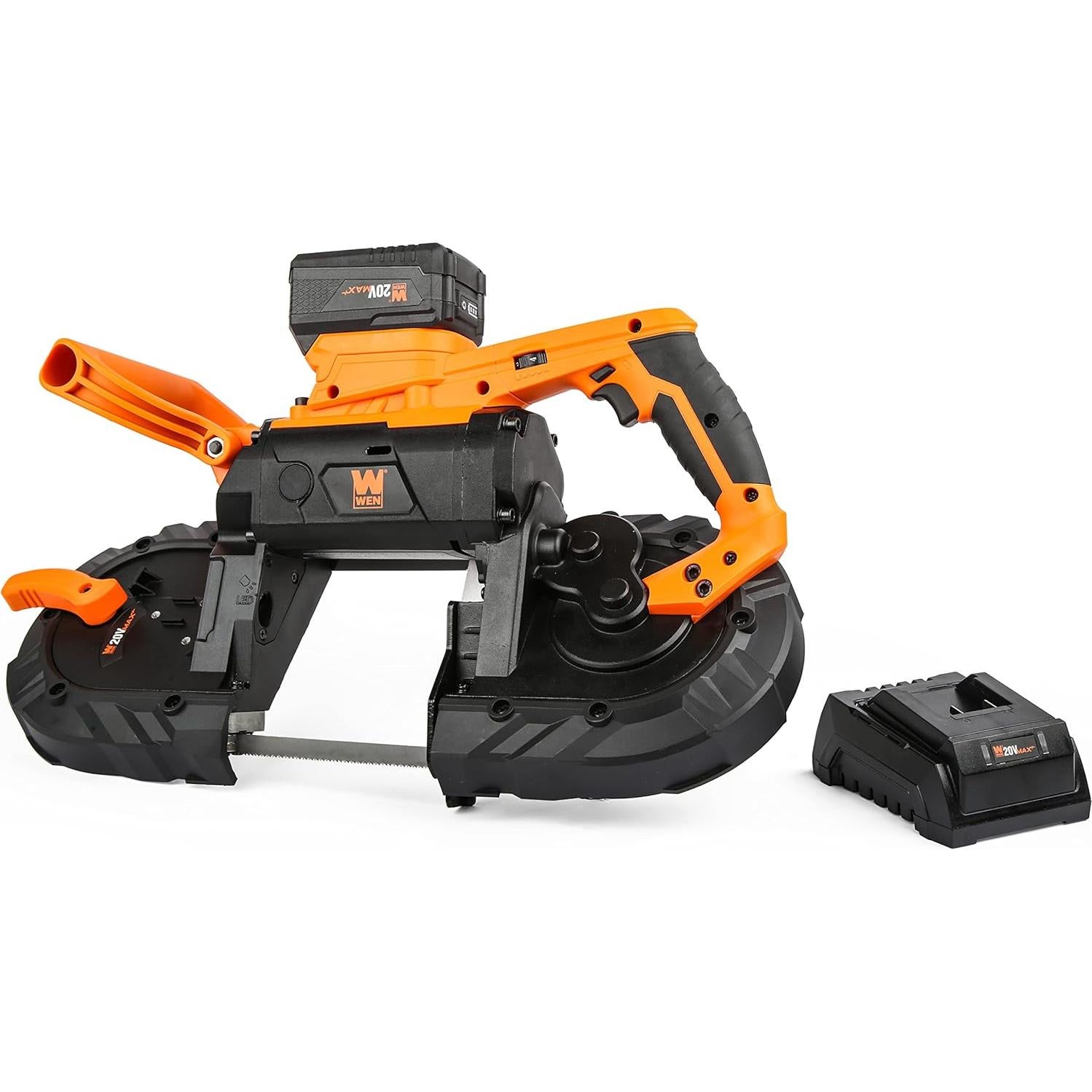 Sierra de Banda Portátil Inalámbrica WEN 20V Máx 5" Metal