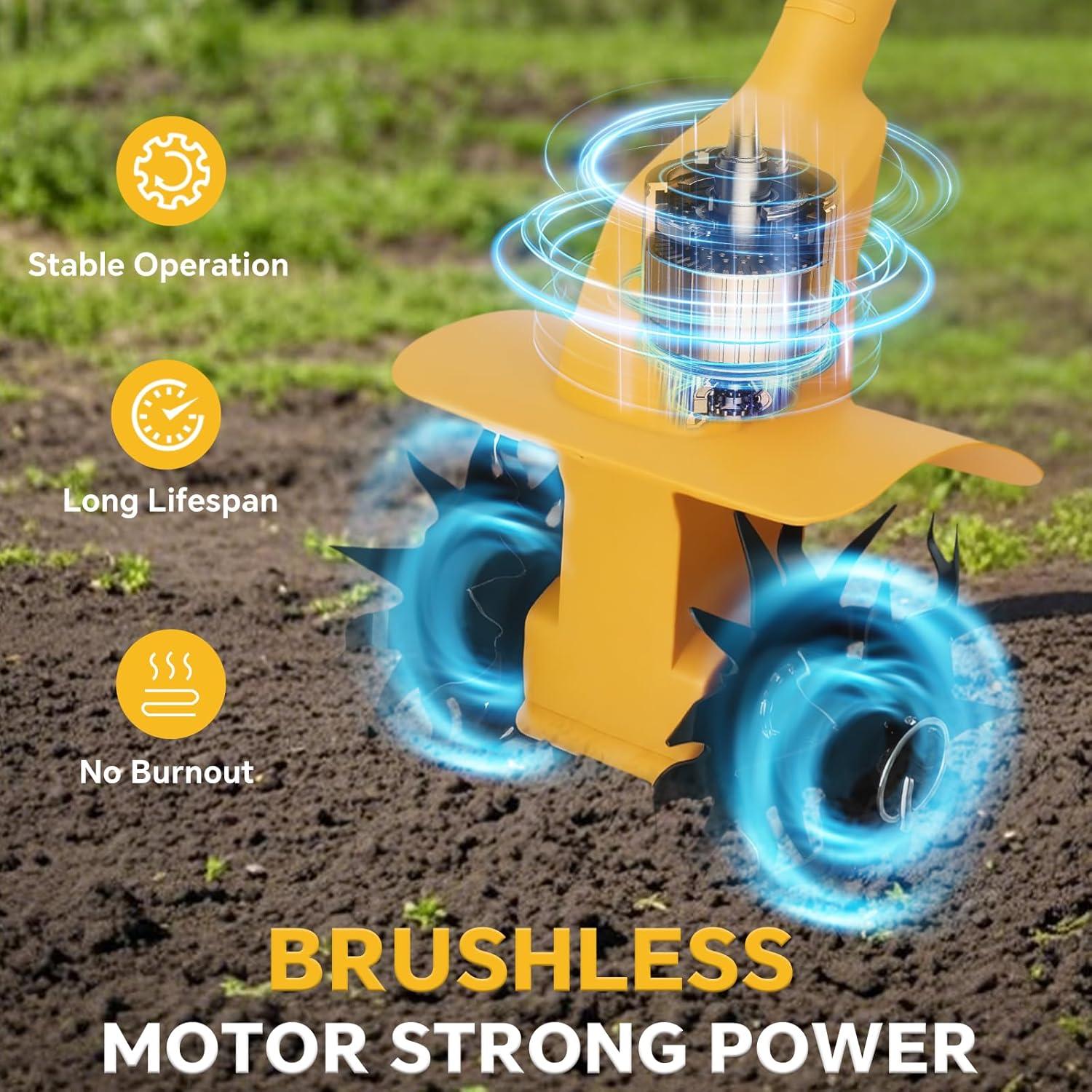 Cultivador Inalámbrico RexLeLXB 500W Dewalt 20V, 20cm Ancho