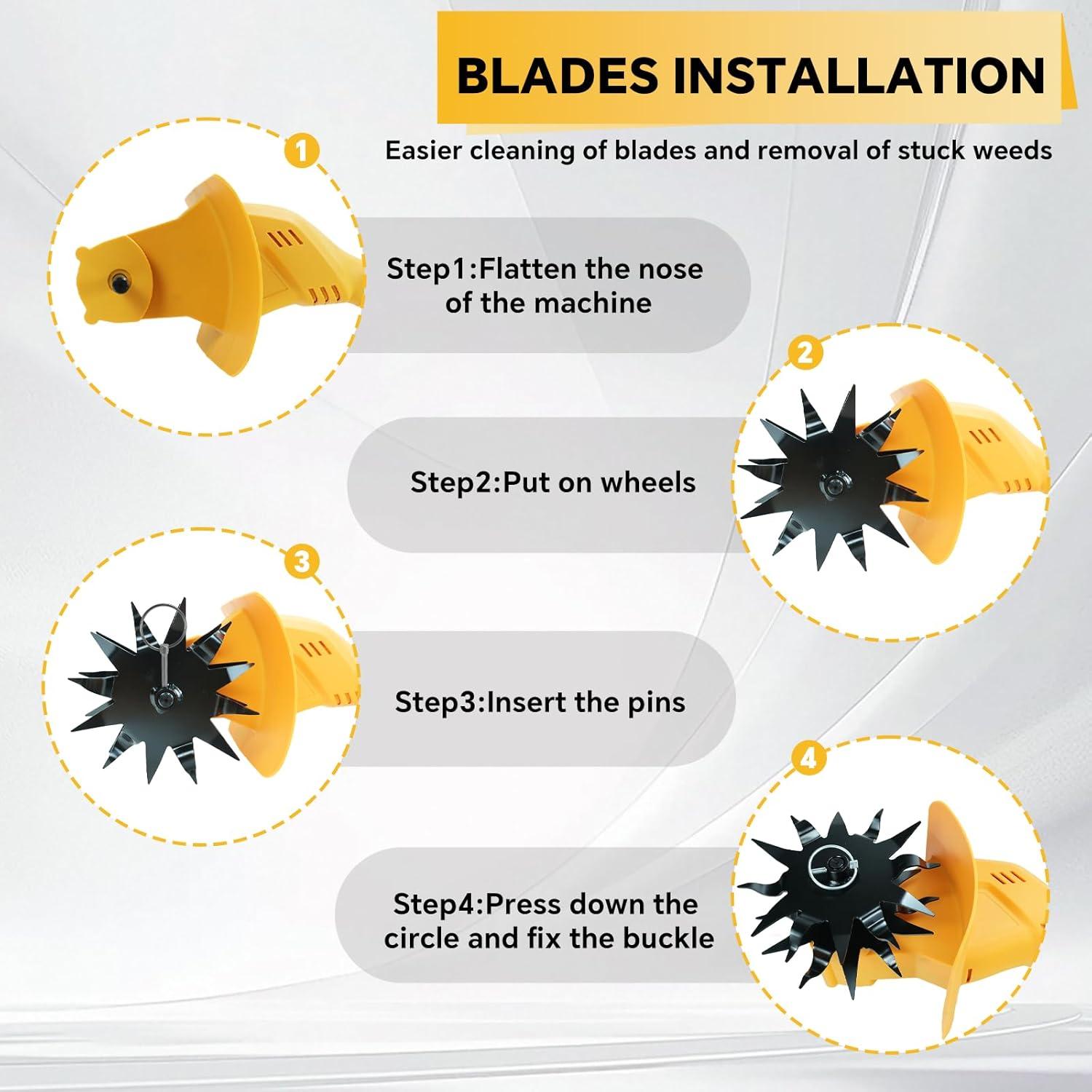 Cultivador Inalámbrico RexLeLXB 500W Dewalt 20V, 20cm Ancho