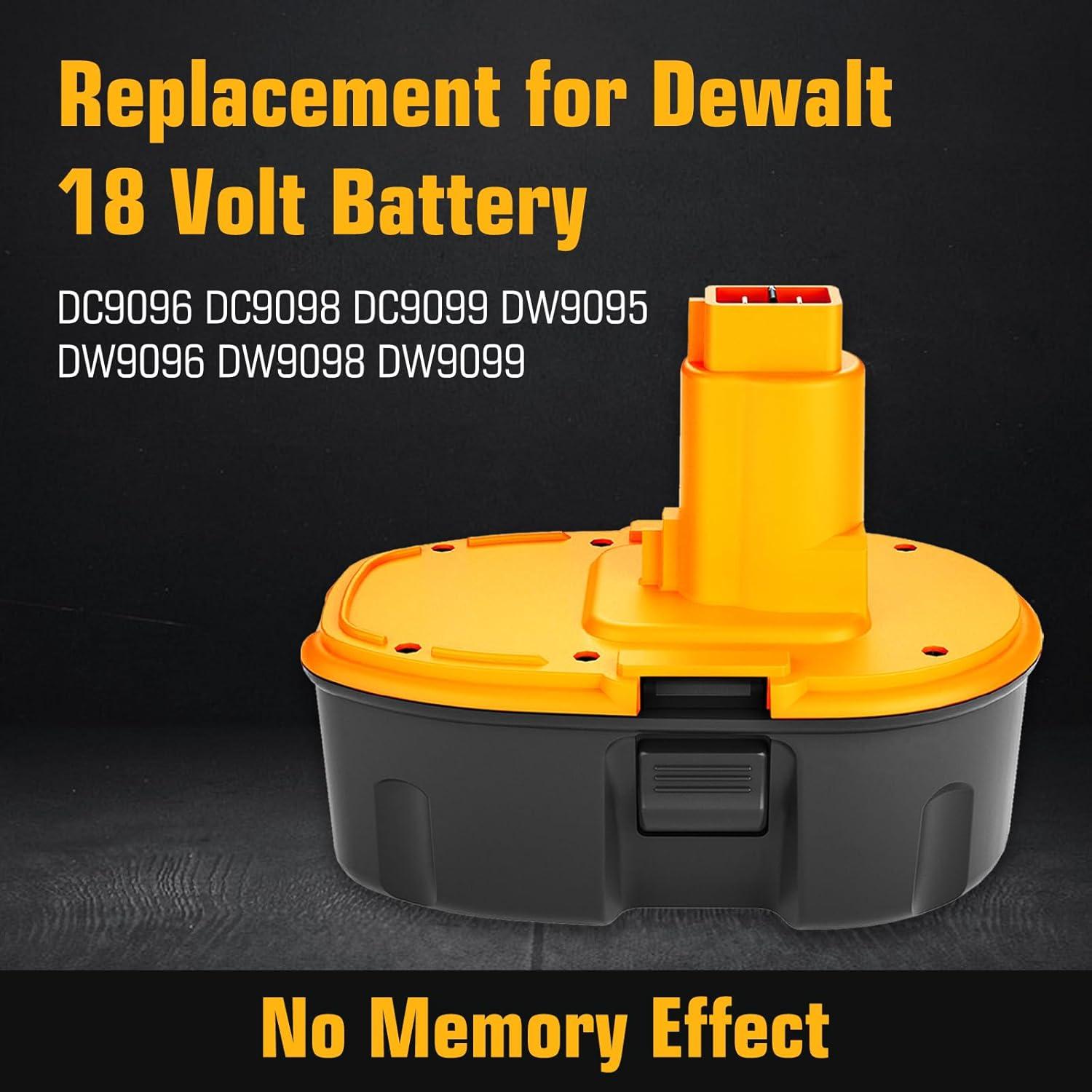 2 Baterías 4.5Ah Ni-Mh 18V Dewalt DC9096 Reemplazo
