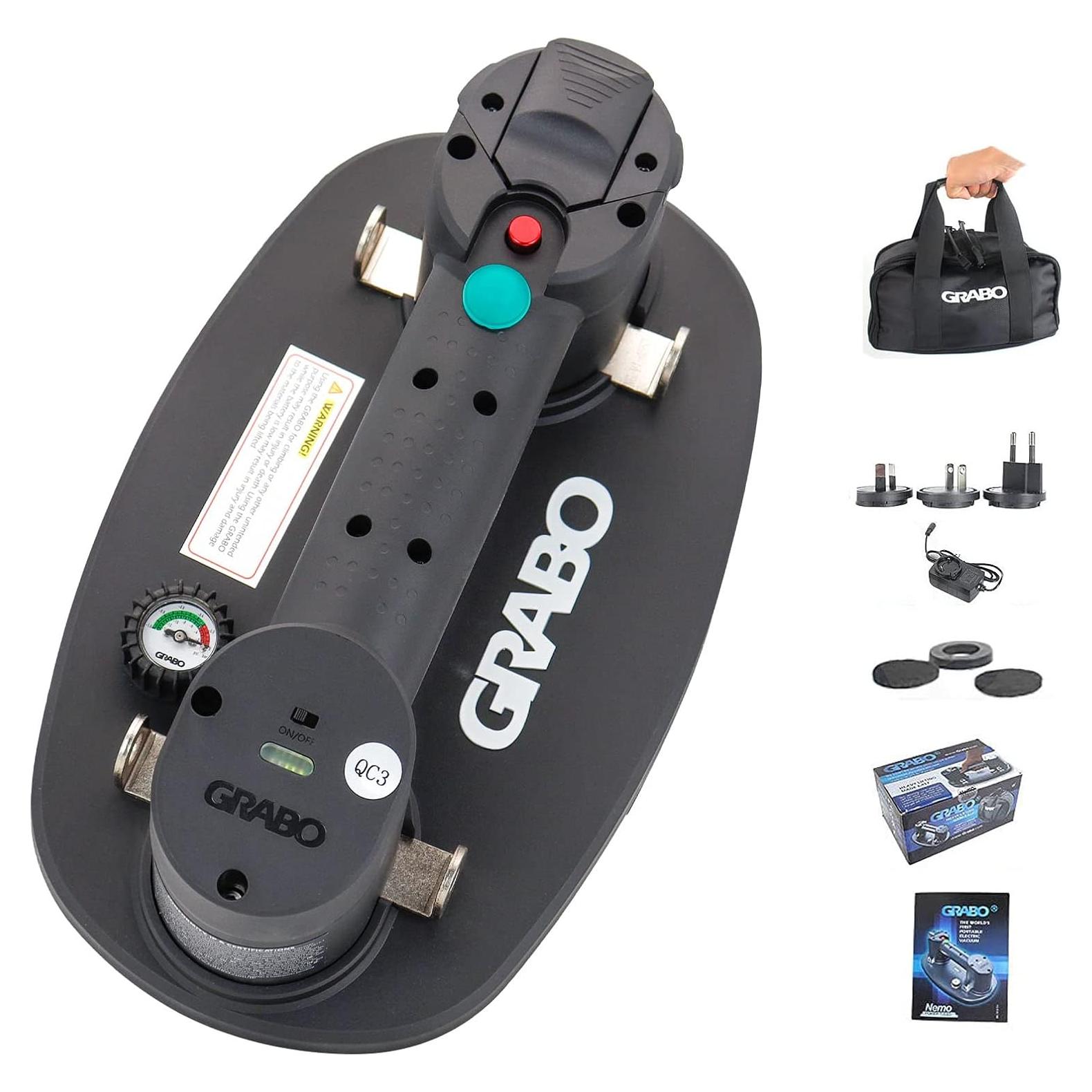 Aspirador Eléctrico Grabo Nemo con Ventosa 170 kg Batería