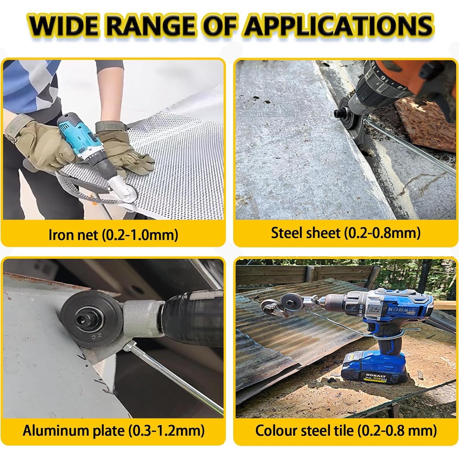 Cortador de Metal para Taladro CuzConven 18V Acero Doble Serrado