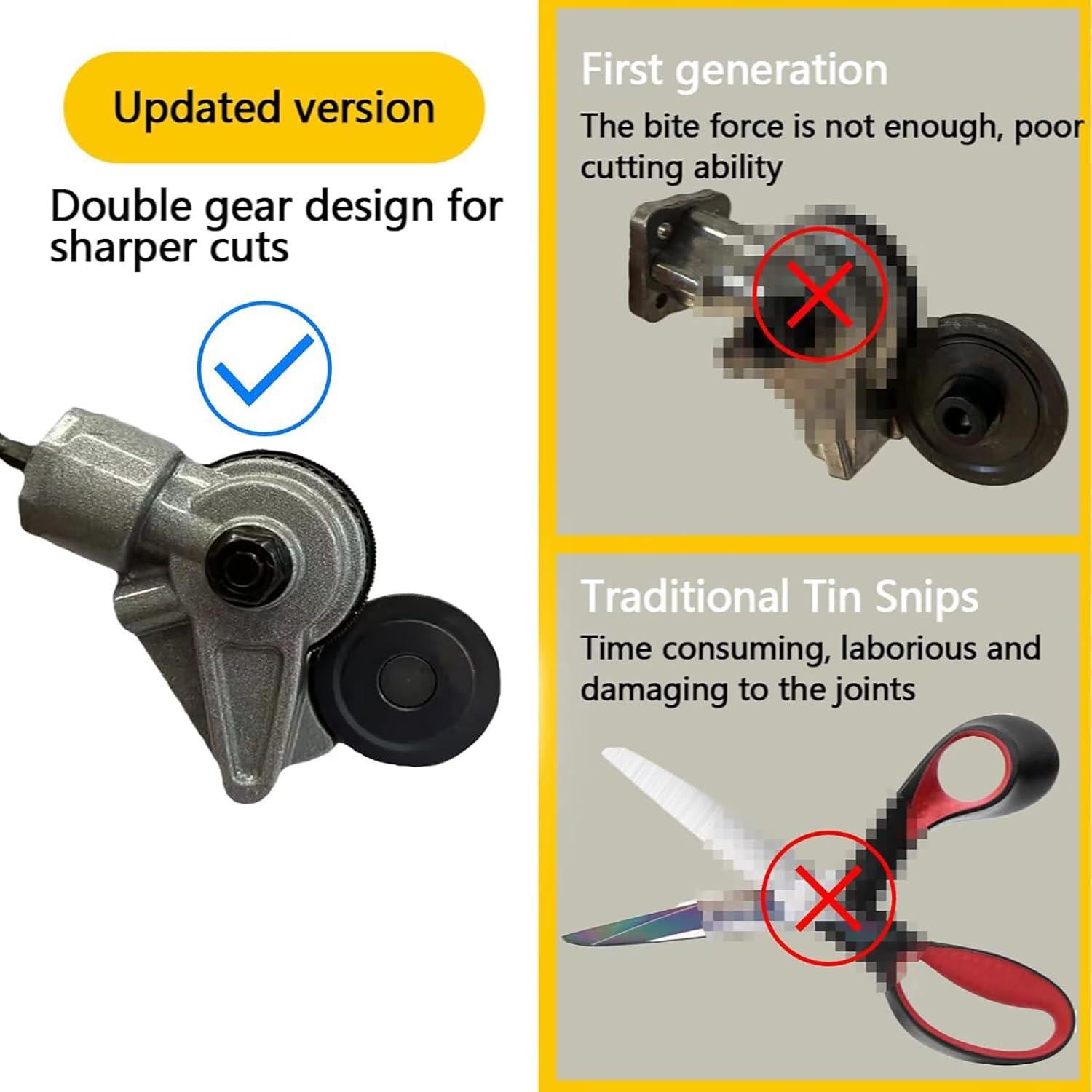 Cortador de Metal para Taladro CuzConven 18V Acero Doble Serrado