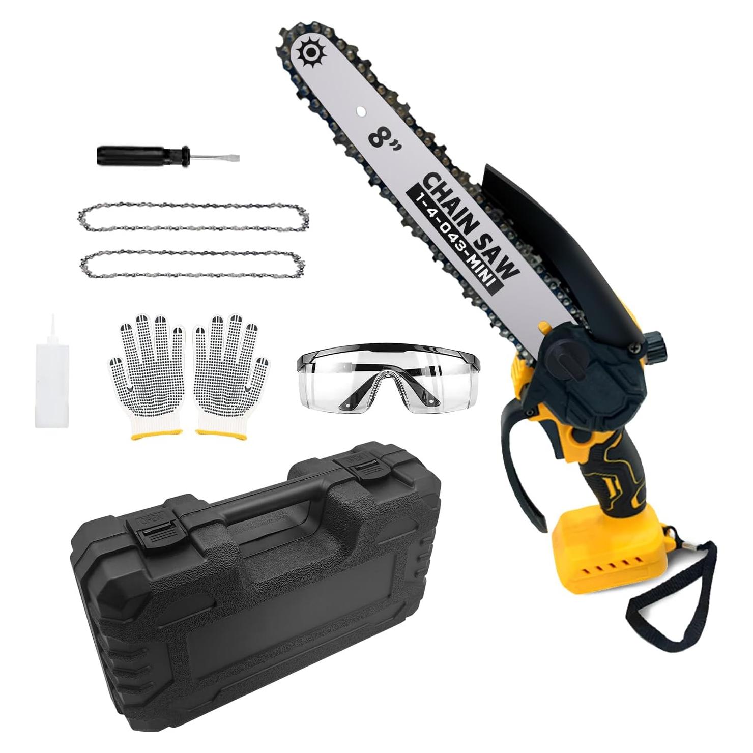 Sierra de Cadena Mini Inalámbrica SavvyMate 8" Batería 1280W