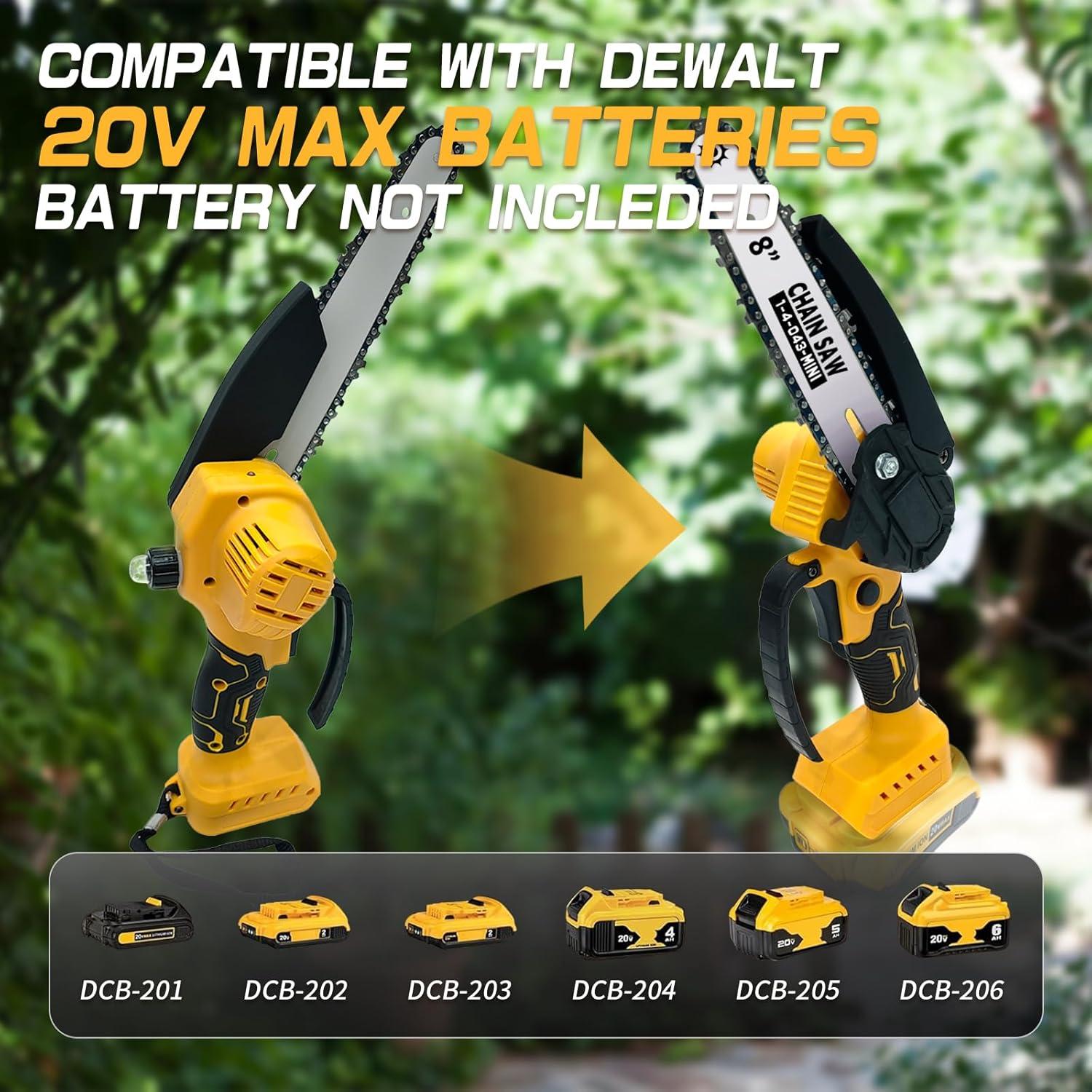 Sierra de Cadena Mini Inalámbrica SavvyMate 8" Batería 1280W