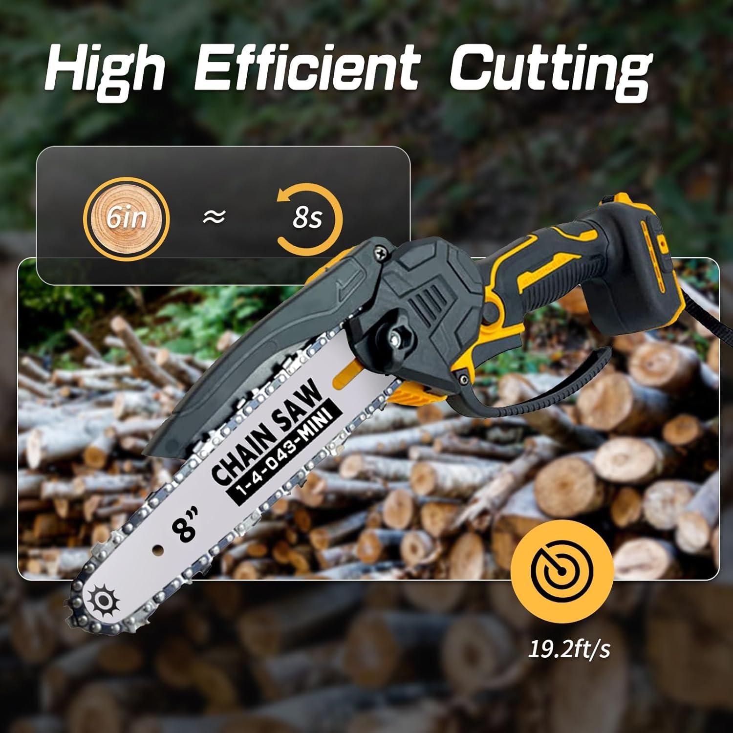 Sierra de Cadena Mini Inalámbrica SavvyMate 8" Batería 1280W