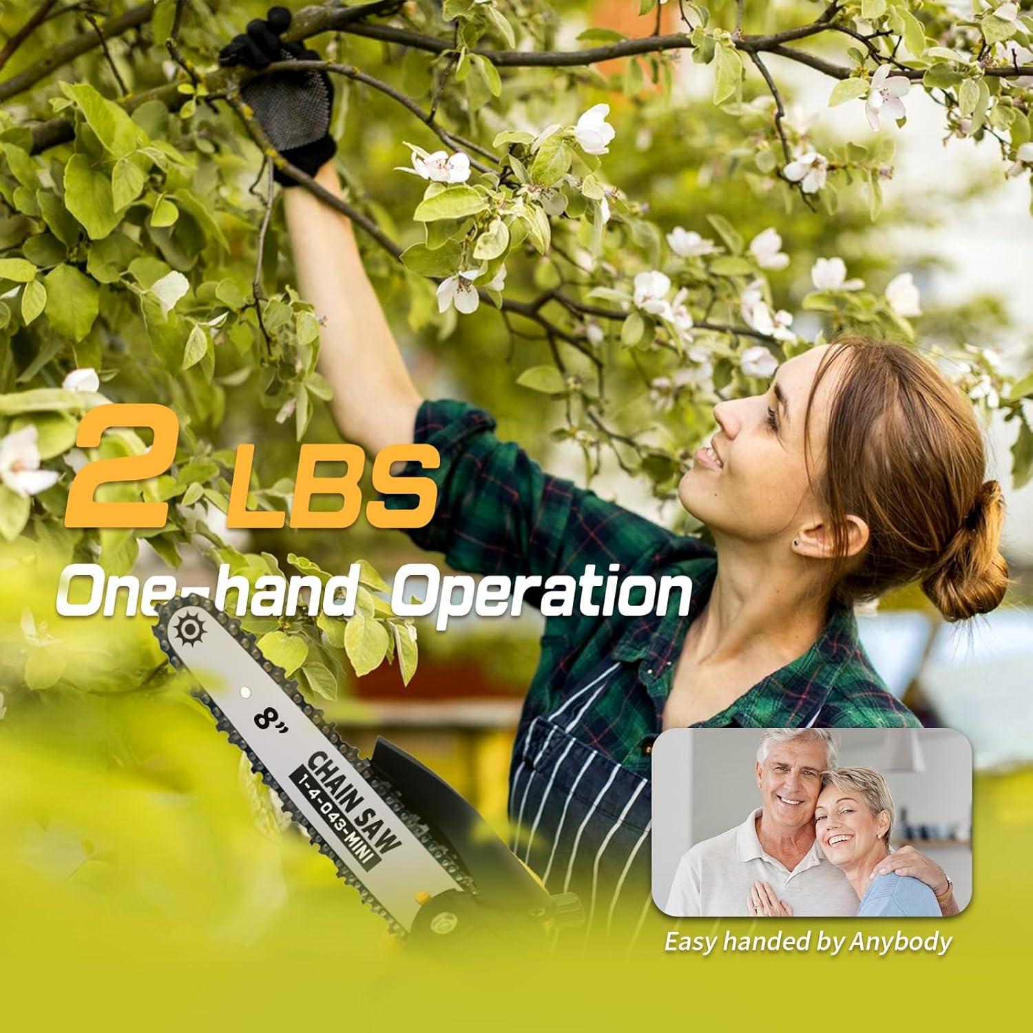 Sierra de Cadena Mini Inalámbrica SavvyMate 8" Batería 1280W