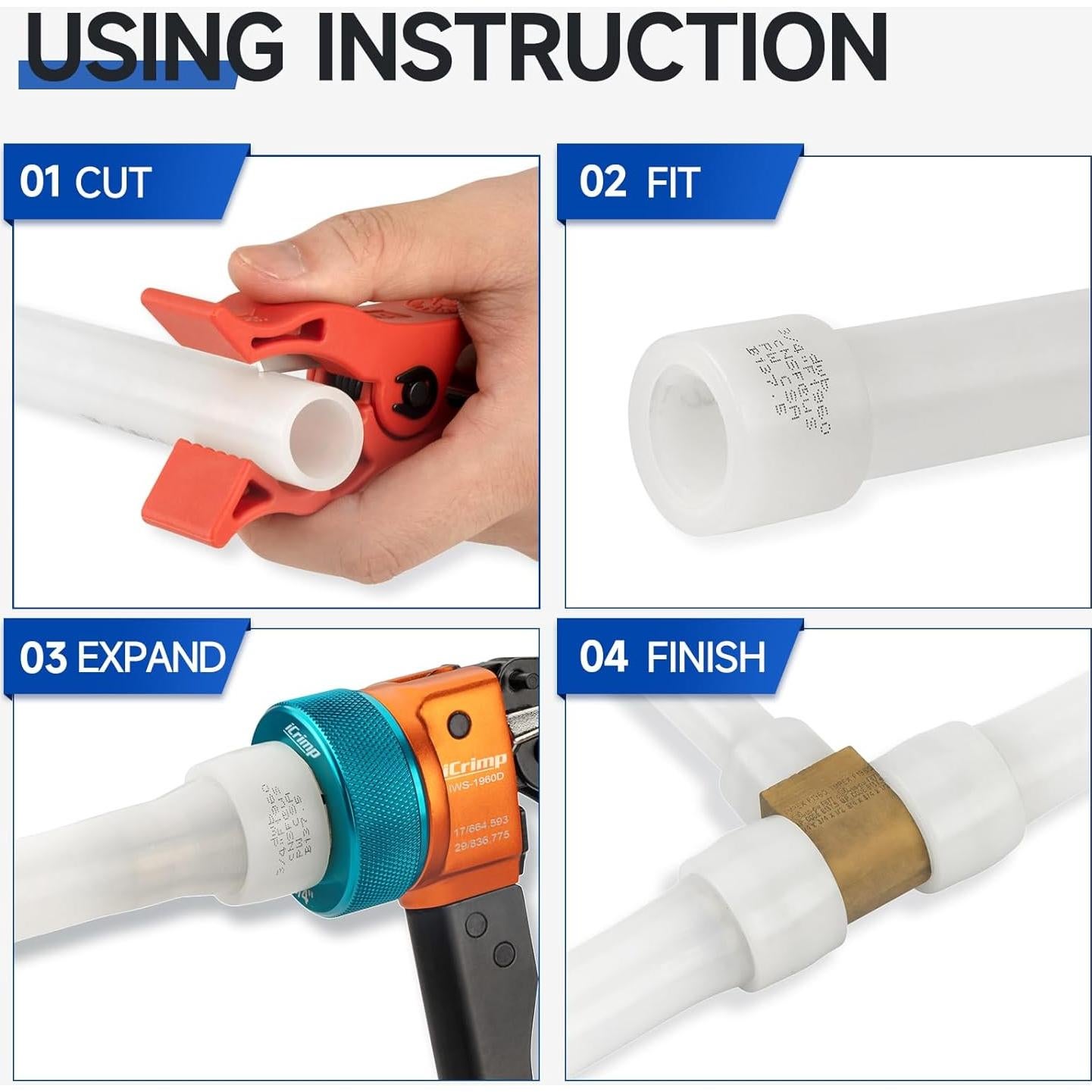 Kit de Herramientas Manuales IWISS F1960D para Expansión PEX