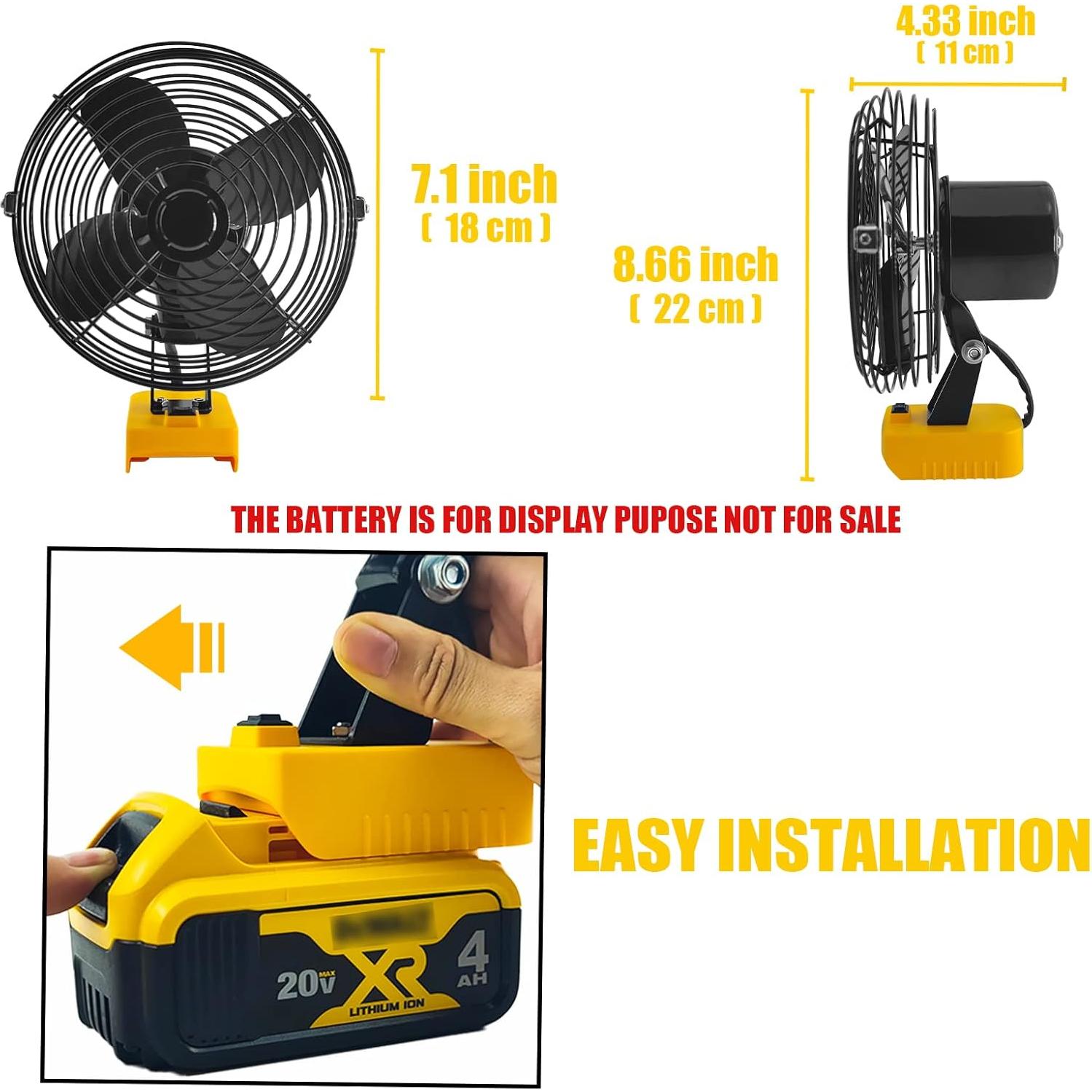 Ventilador Portátil BPOPO 20V Sin Cable para Trabajo Exterior