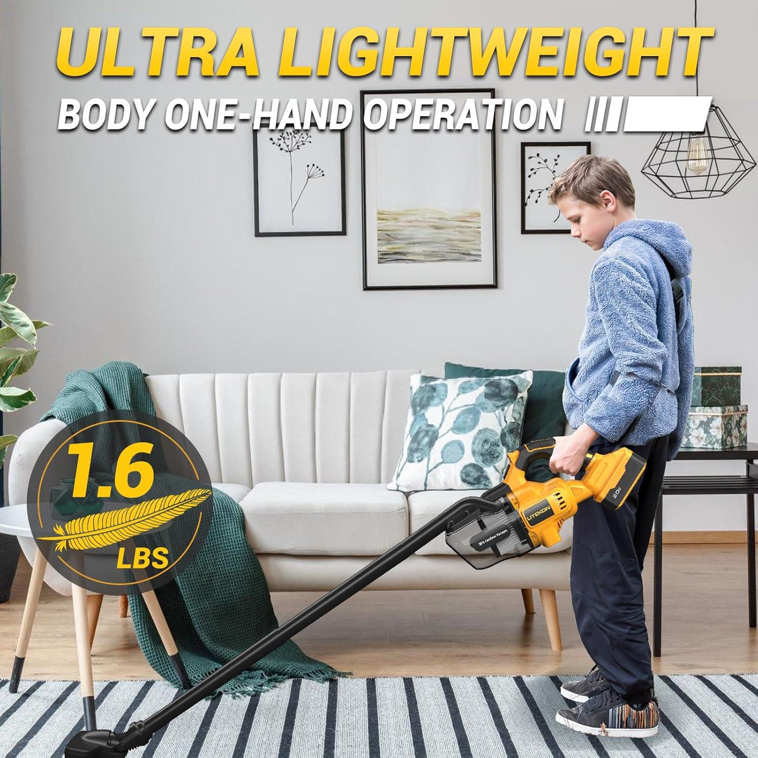 Aspiradora Inalámbrica LITEKON 125AW 700ml para 20V