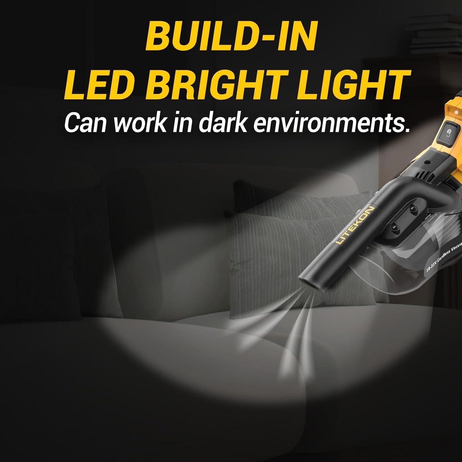 Aspiradora Inalámbrica LITEKON 125AW 700ml para 20V