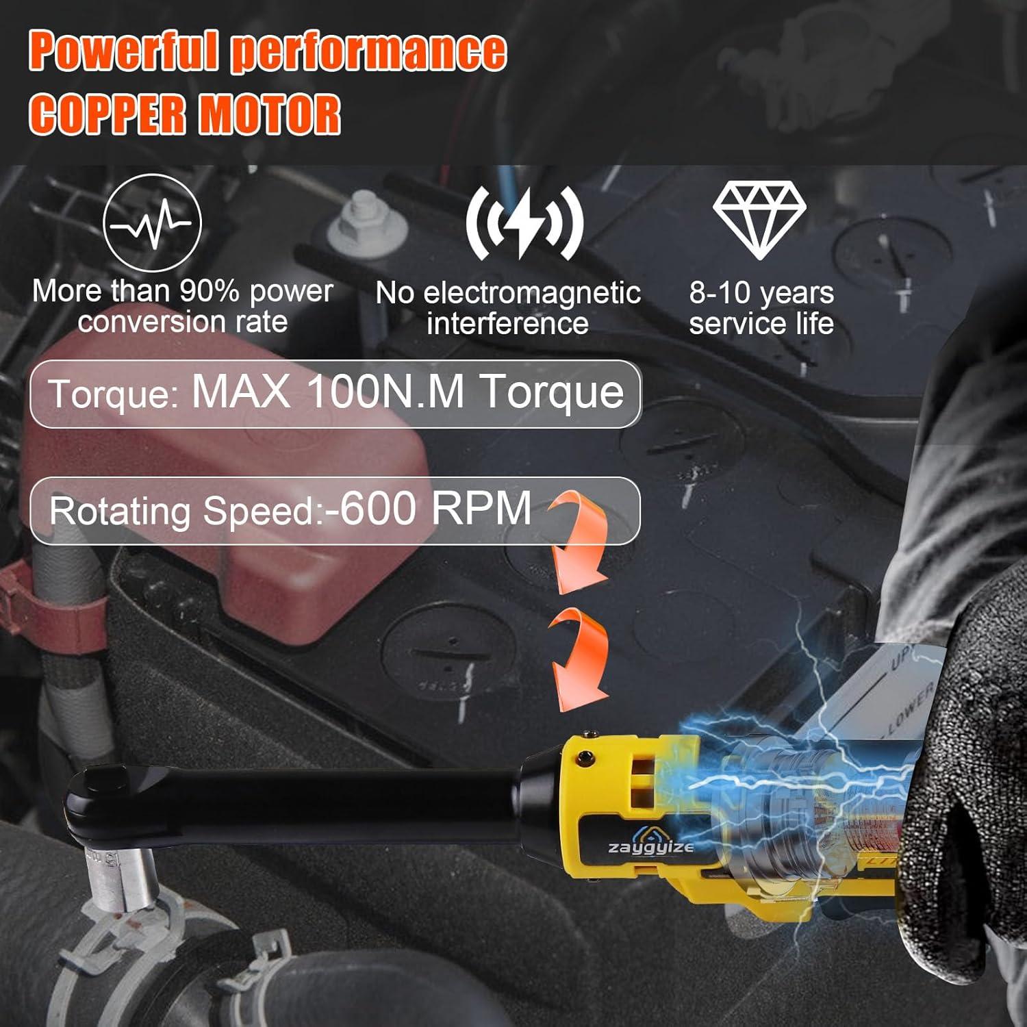 Llave de Carraca Inalámbrica Zaygyize 3/8" 100 N.m 600 RPM