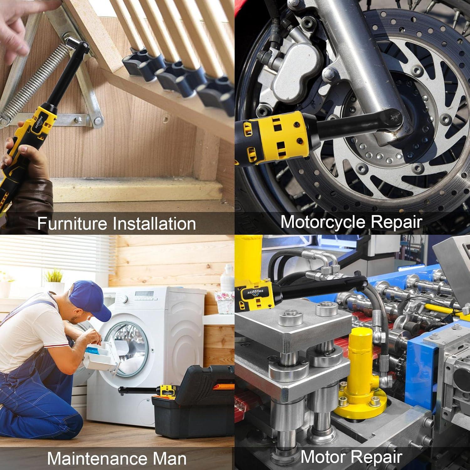 Llave de Carraca Inalámbrica Zaygyize 3/8" 100 N.m 600 RPM