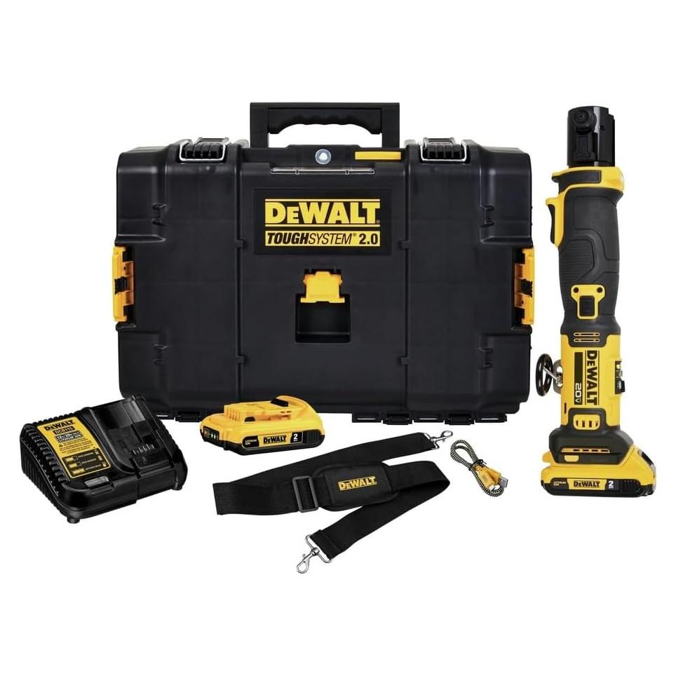 Herramienta de Prensa Compacta DEWALT 20V MAX DCE210D2 con 2 Baterías