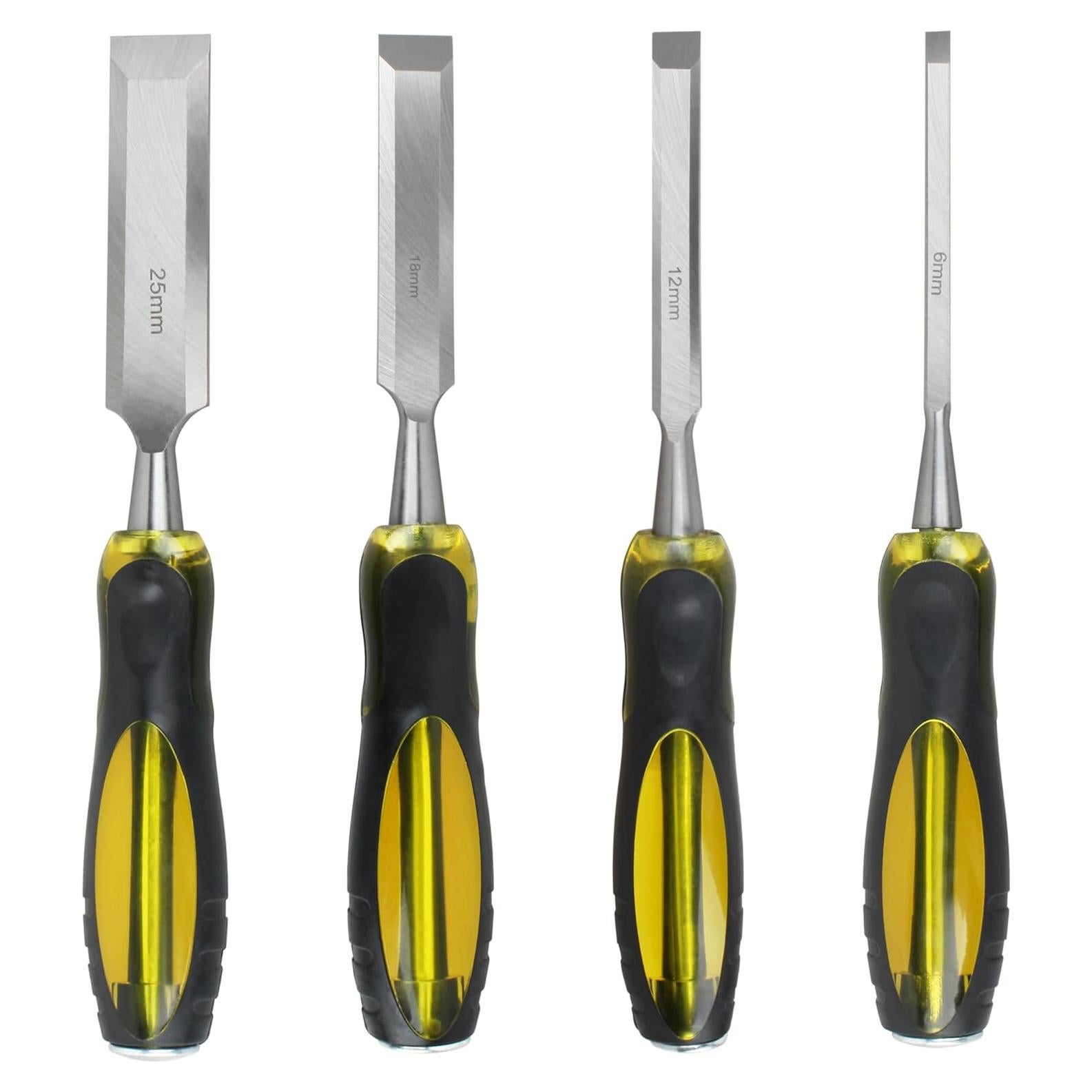 Cinceles de Madera Dewalt DWHT16063 - Acero al Carbono, 4 Piezas