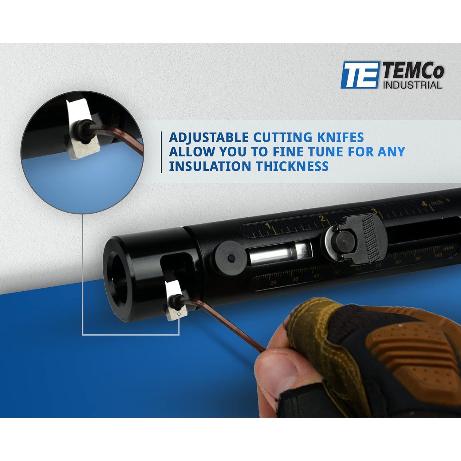 Desforradora de Cables TEMCo TH0410 con 26 Bujes Ajustables