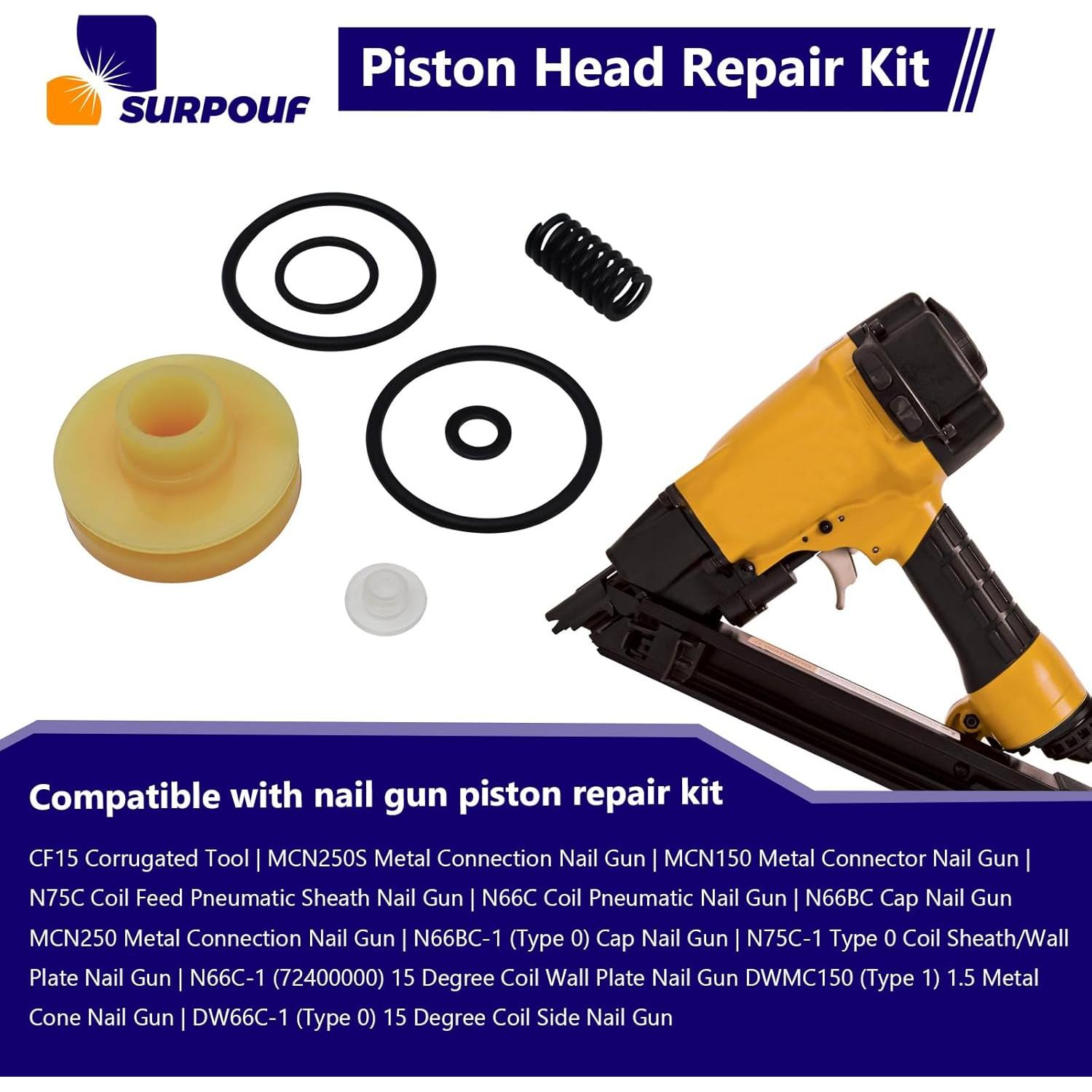 Kit de Reparación de Cabeza de Pistón SURPOUF para Clavadoras