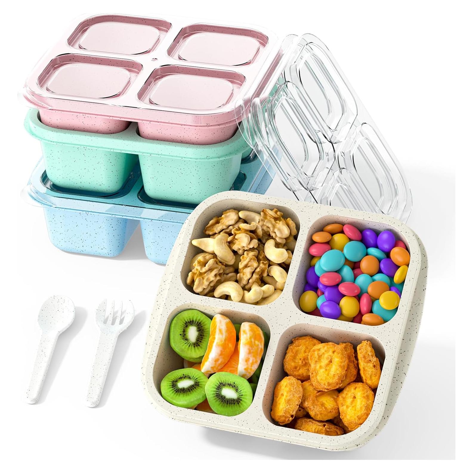 Contenedores de Snack CSQLJ 4 Compartimentos Reutilizables