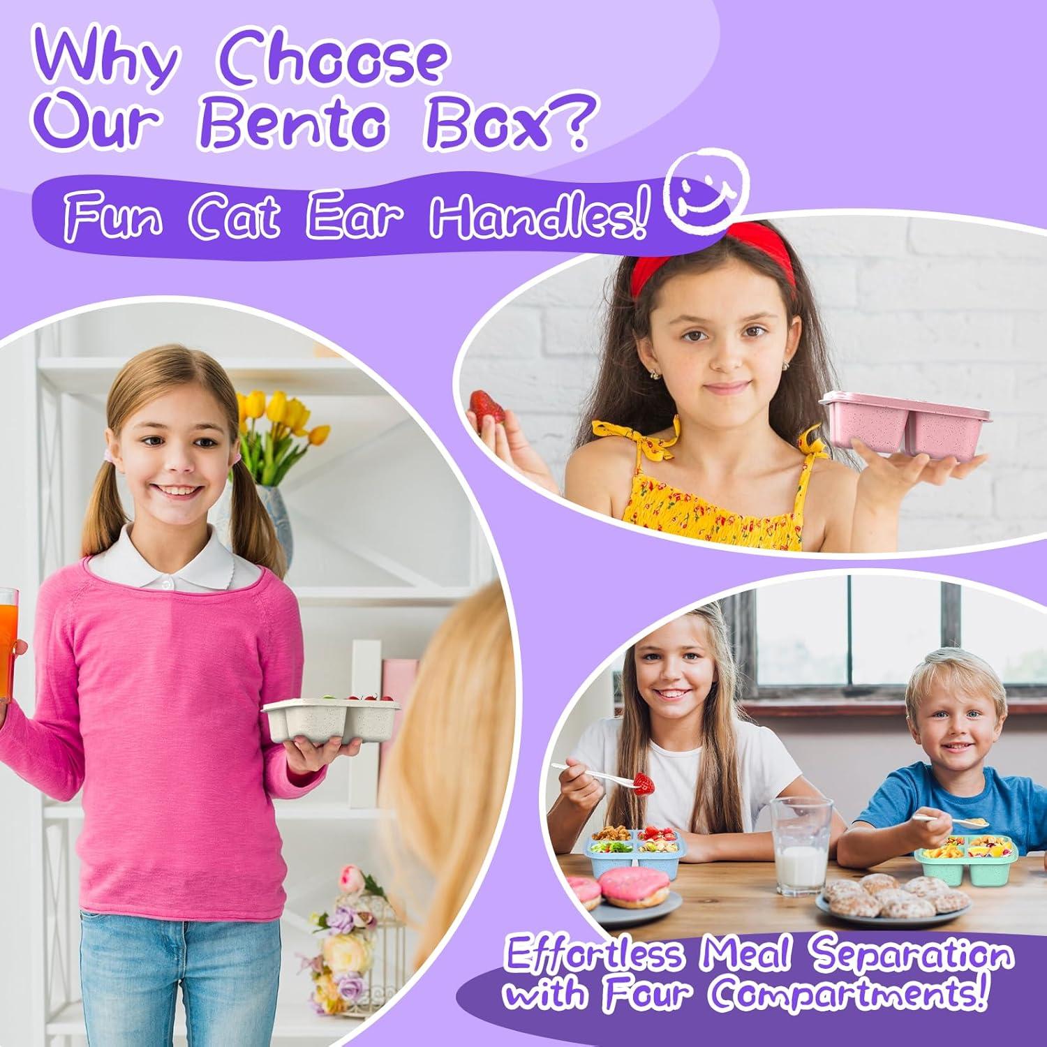 Contenedores de Snack CSQLJ 4 Compartimentos Reutilizables