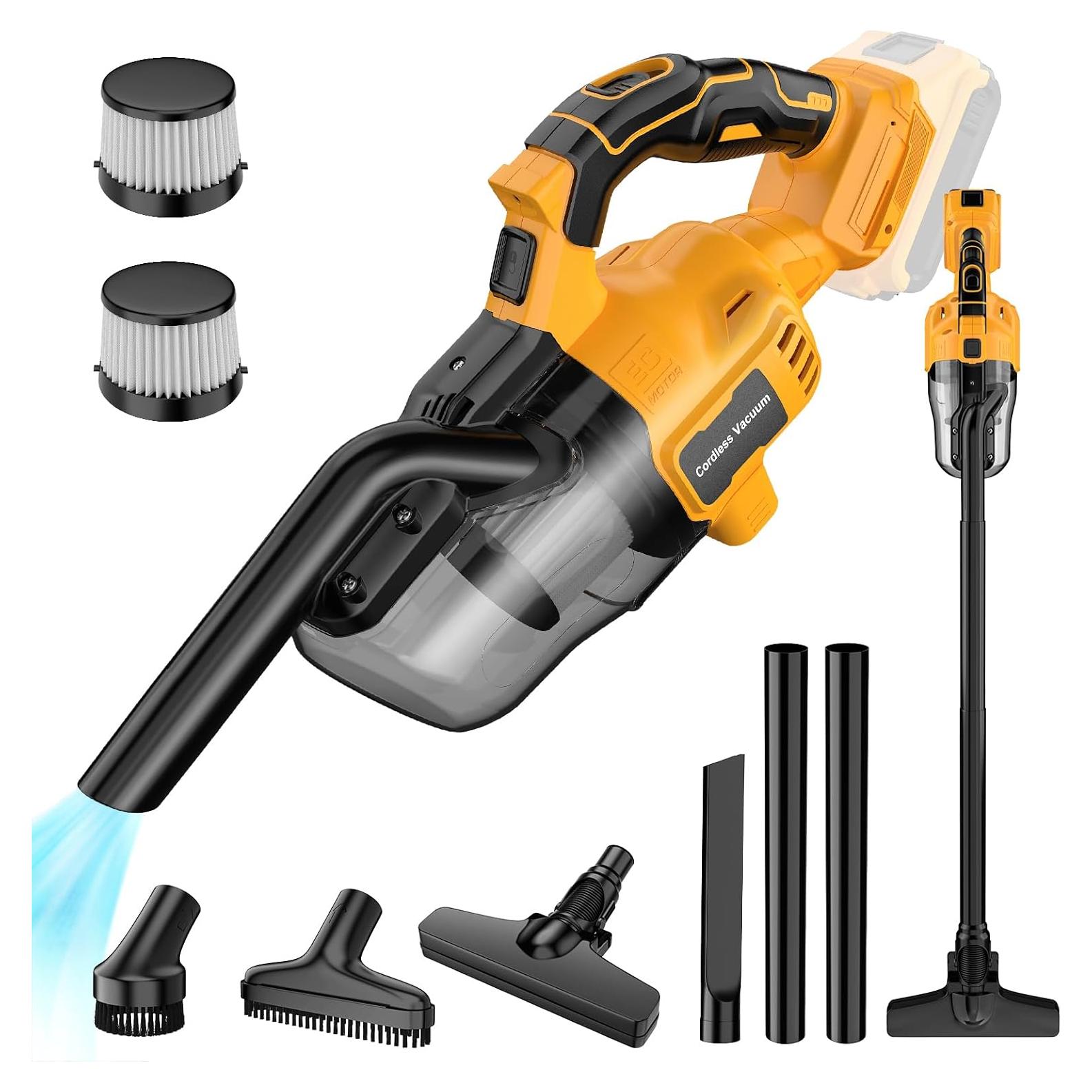 Aspiradora Inalámbrica Dewalt 20V con Filtros HEPA y Accesorios