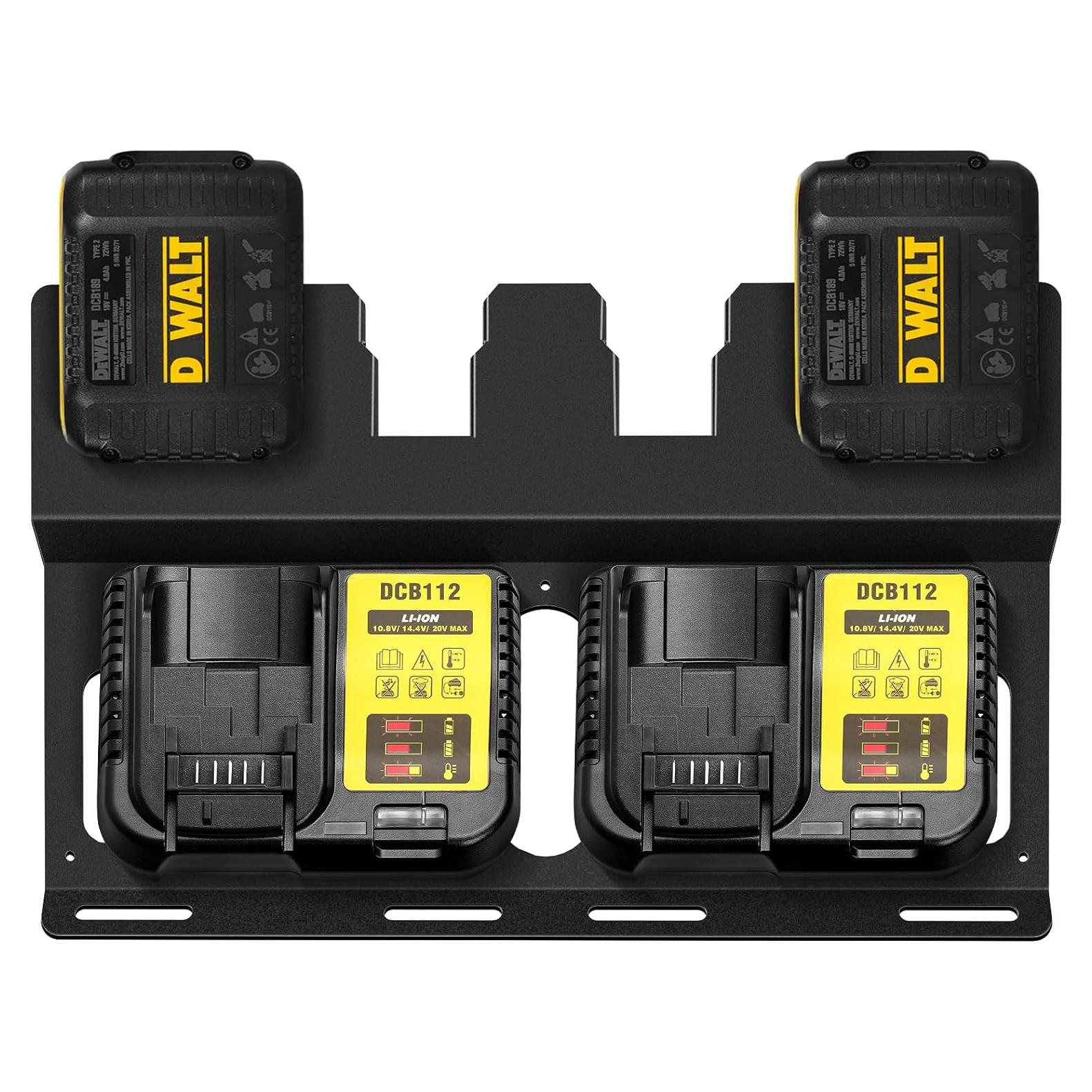 Soporte de Montaje en Pared Riuog para Baterías DeWalt DCB112