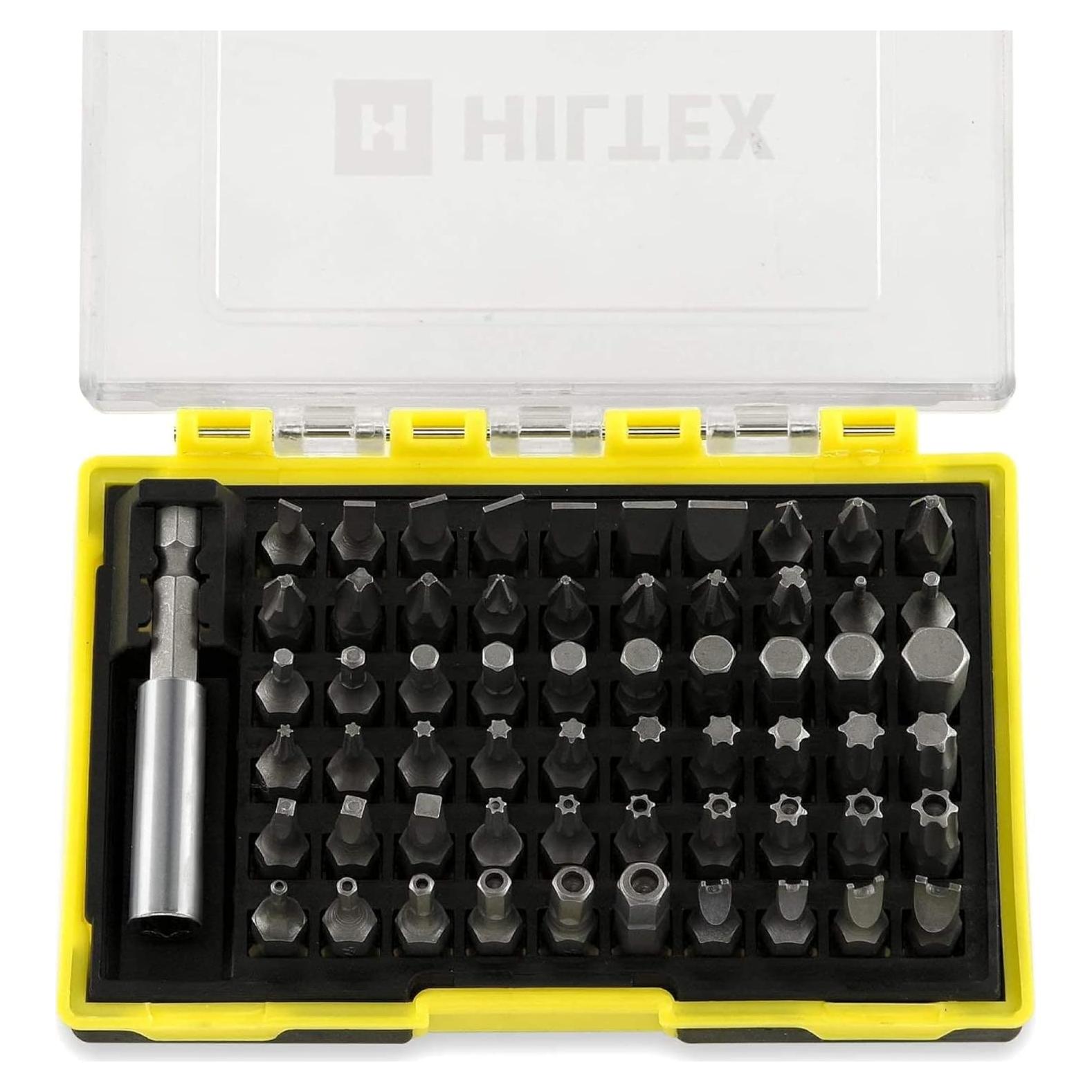 Juego de Puntas de Seguridad Hiltex 10060 - 61 Piezas Hex 1/4"