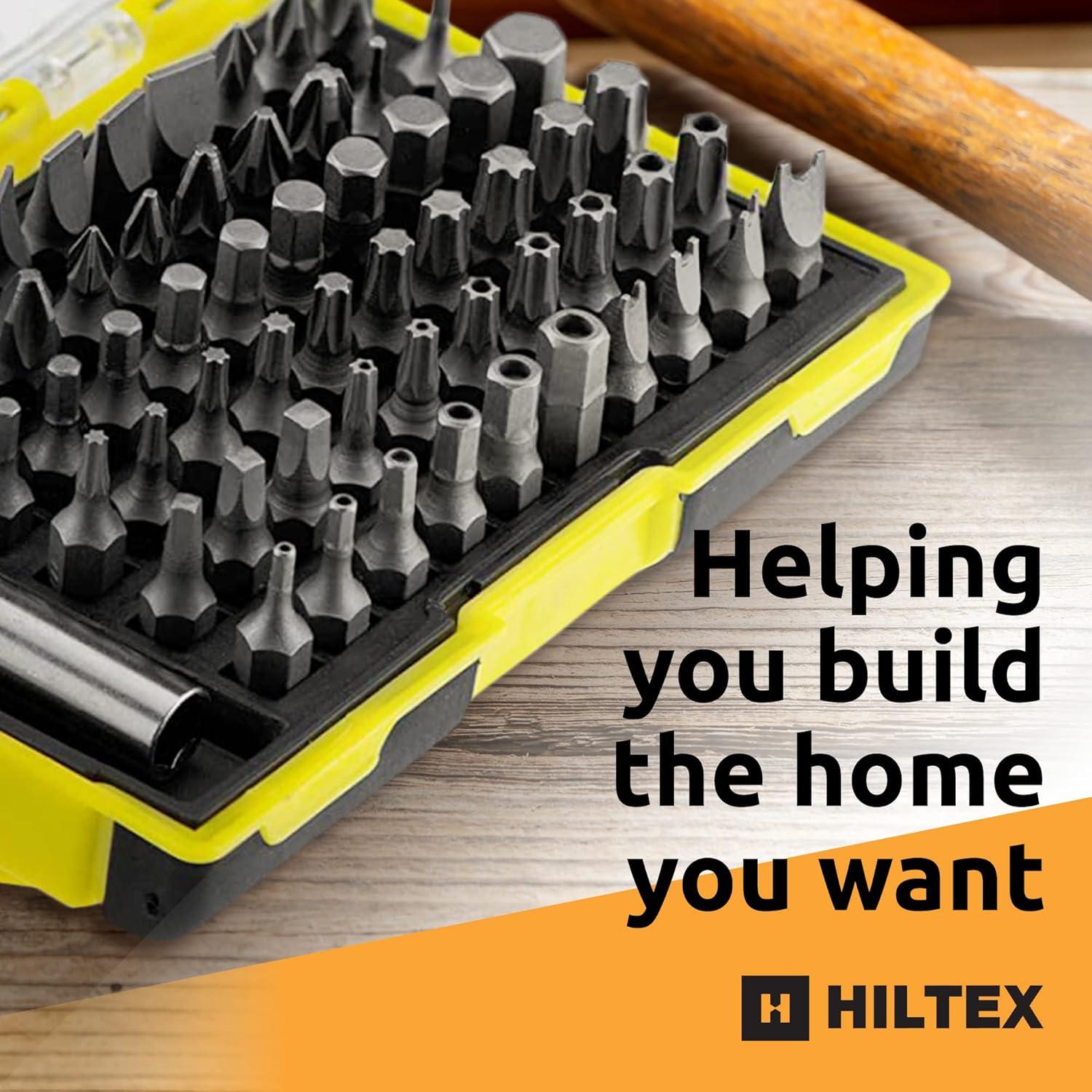 Juego de Puntas de Seguridad Hiltex 10060 - 61 Piezas Hex 1/4"