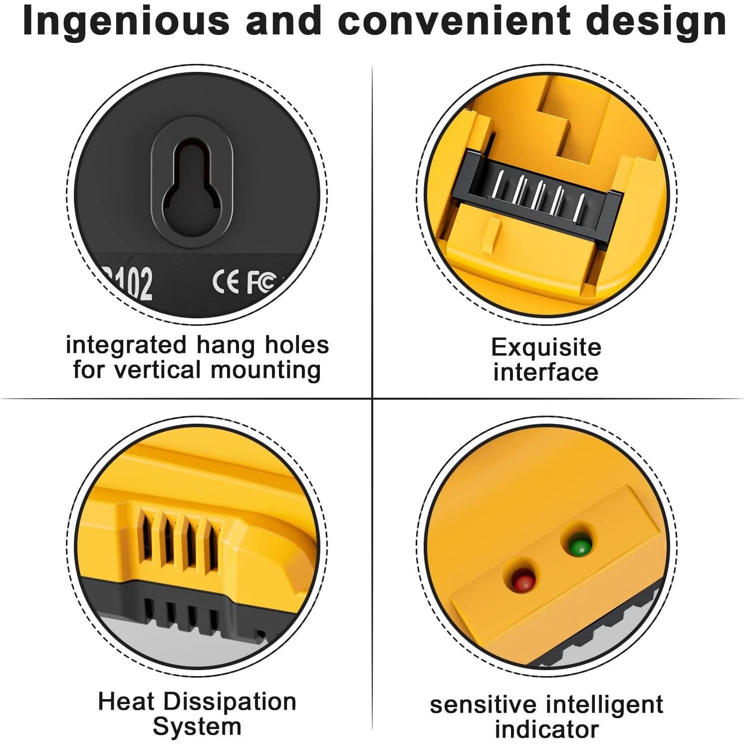 Cargador de Batería TeenPower DCB102 12V 20V Max Carga Doble