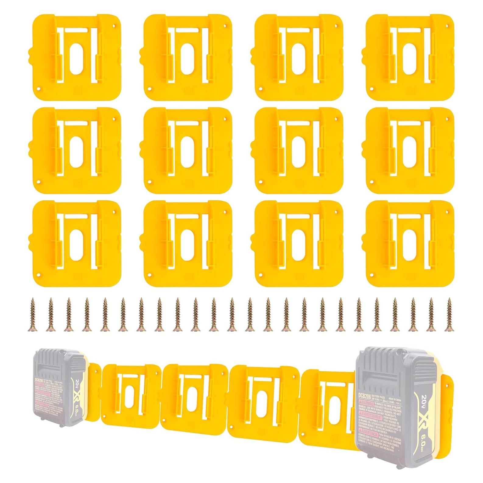 Soporte de Batería Dewalt 20V para 12 Paquetes - Montaje en Pared