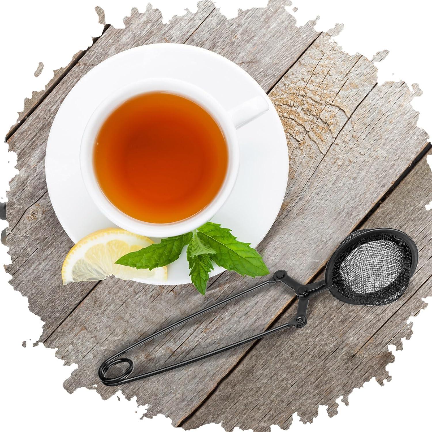 Infusores de Té de Acero Inoxidable Yinder - 20 Pcs Negro