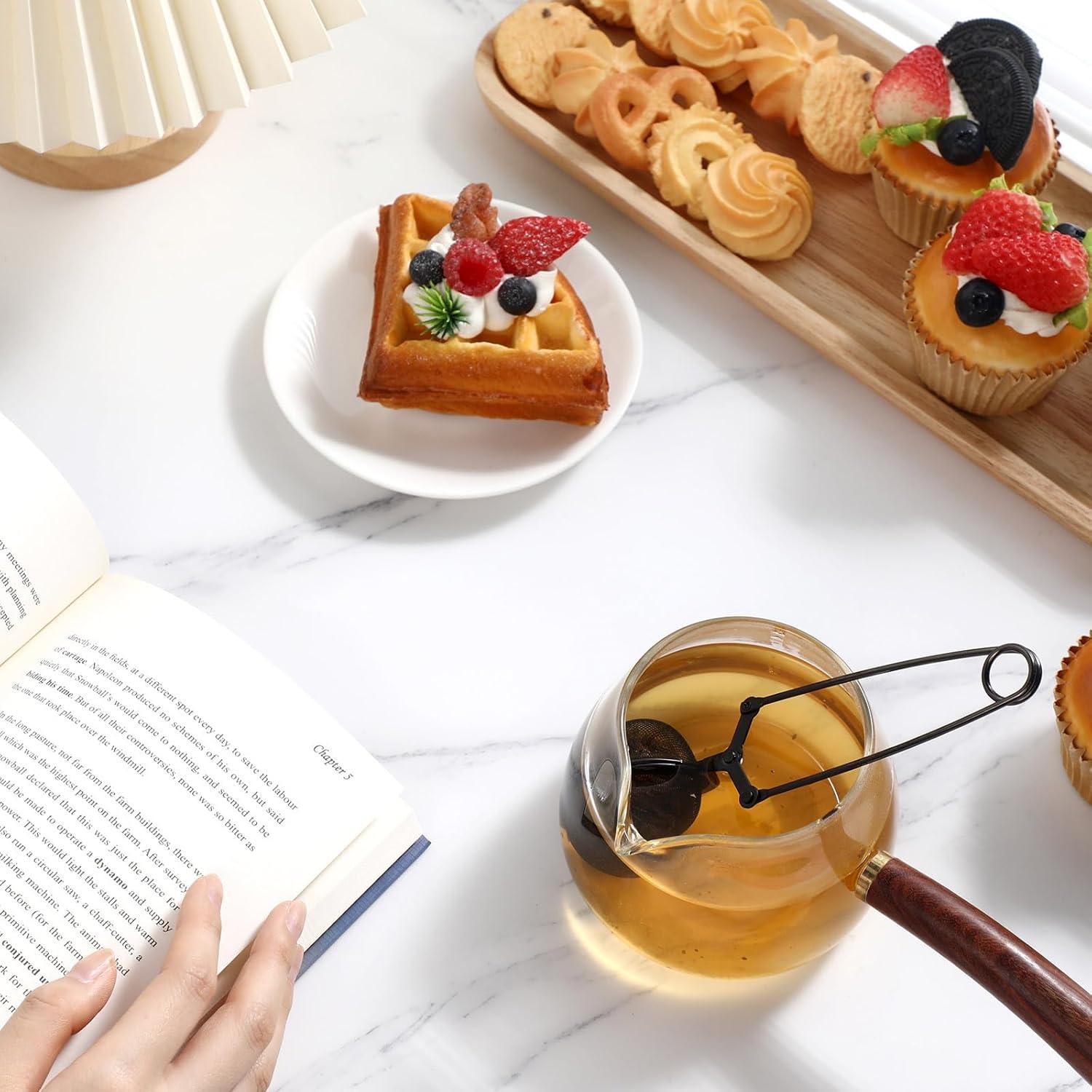 Infusores de Té de Acero Inoxidable Yinder - 20 Pcs Negro