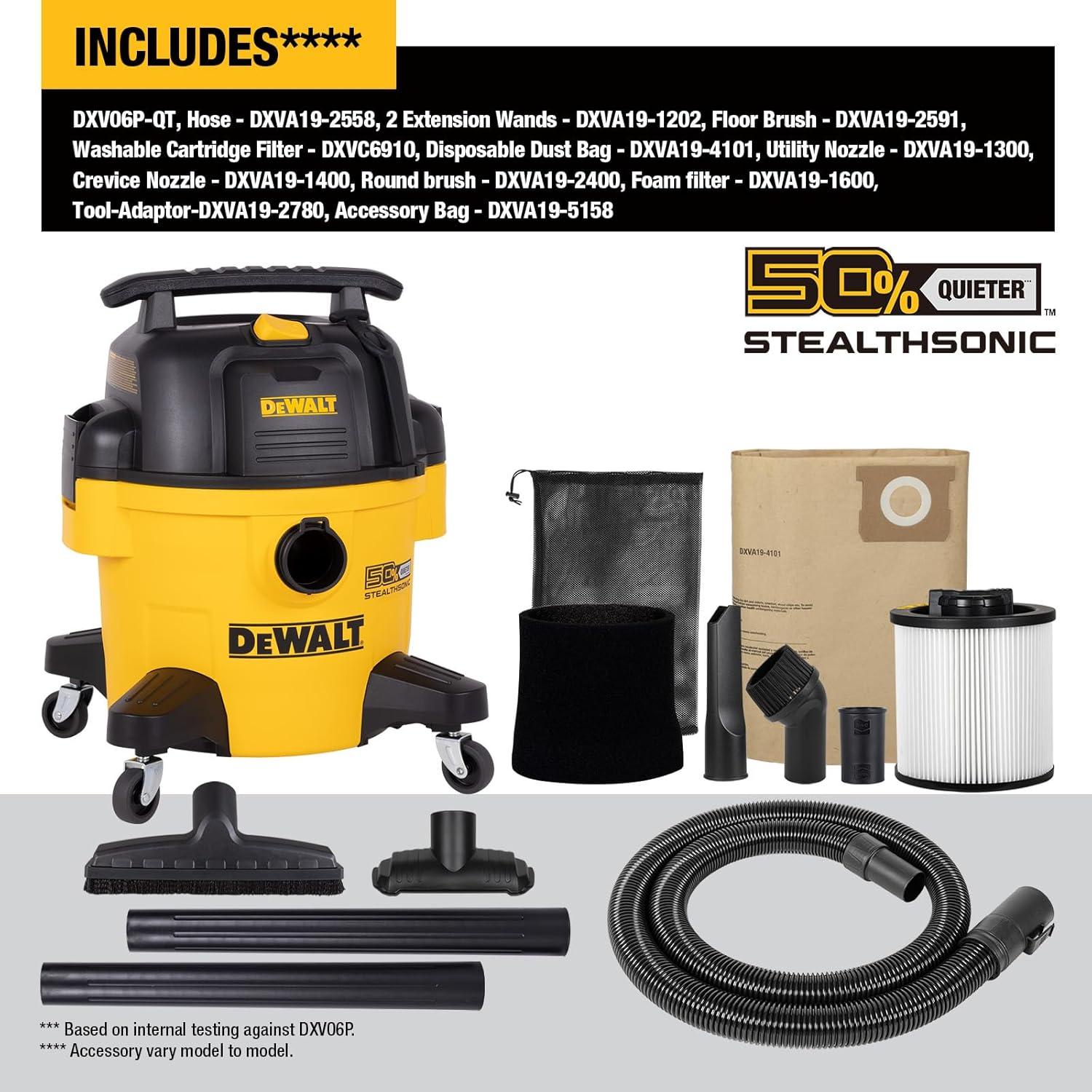 Aspiradora Húmeda y Seca DEWALT DXV06P-QT 6 Galones 5 HP