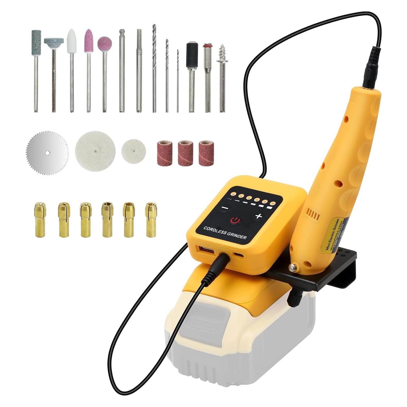 Herramienta Rotativa Inalámbrica DEWALT 20V Max, 6 Velocidades, 25 Accesorios