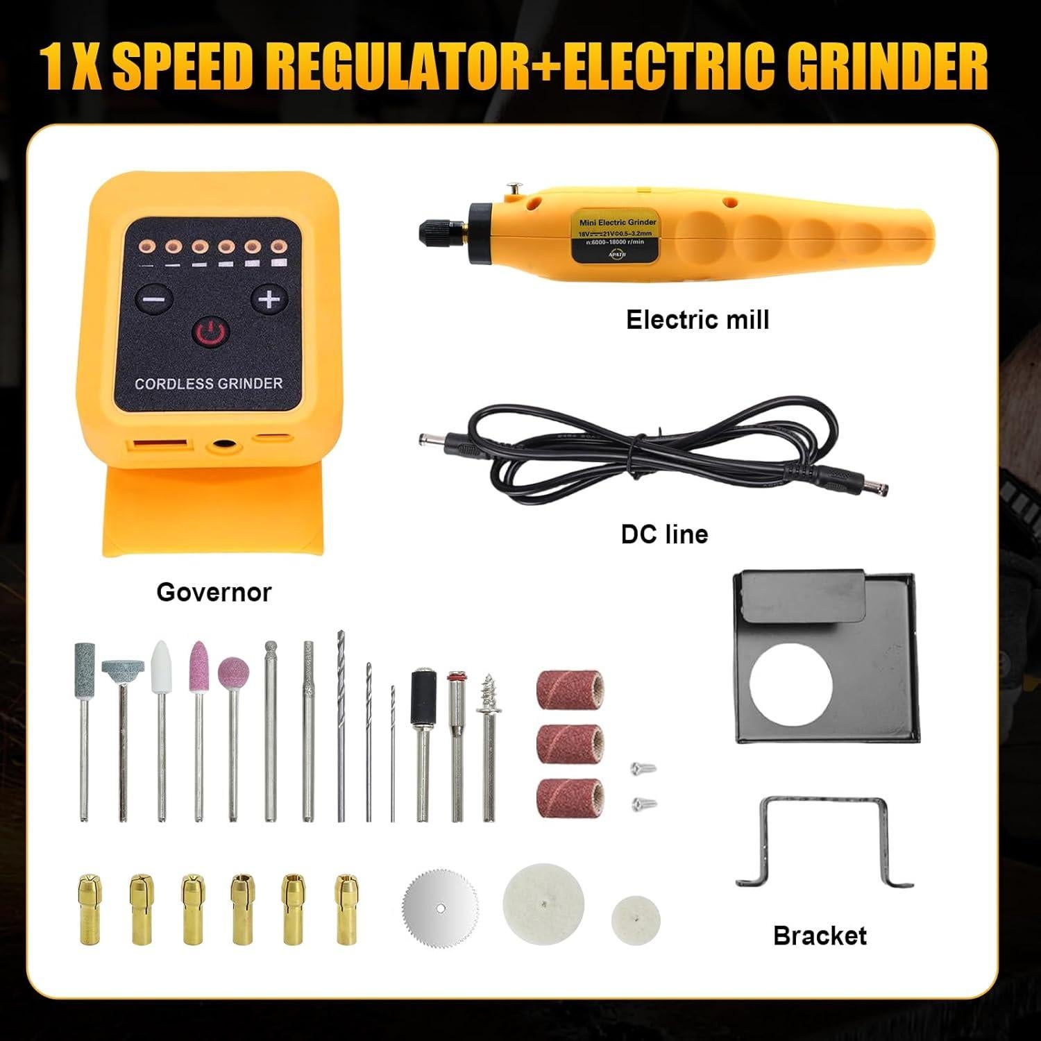 Herramienta Rotativa Inalámbrica DEWALT 20V Max, 6 Velocidades, 25 Accesorios