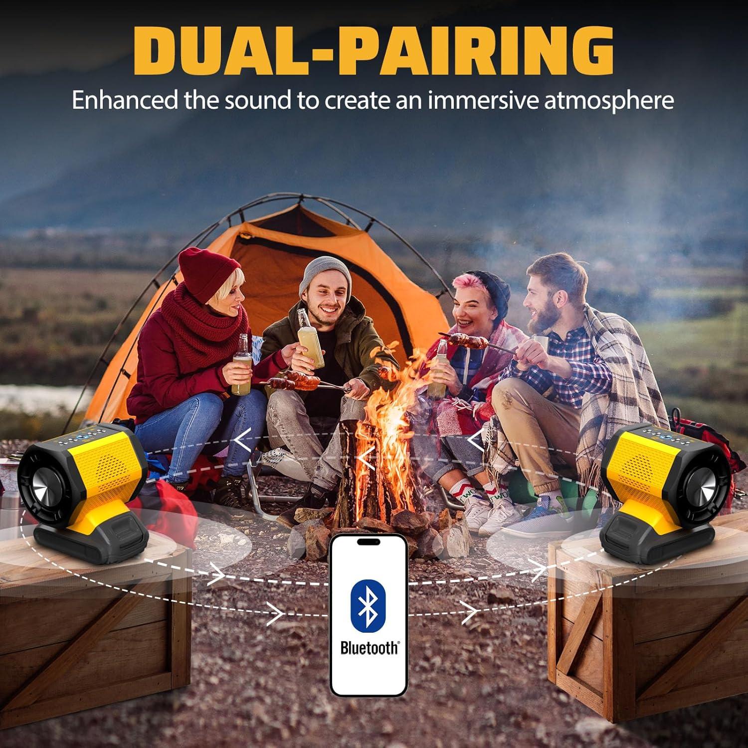 Altavoz Bluetooth DeWALT 20V Max con Carga USB-C 20W