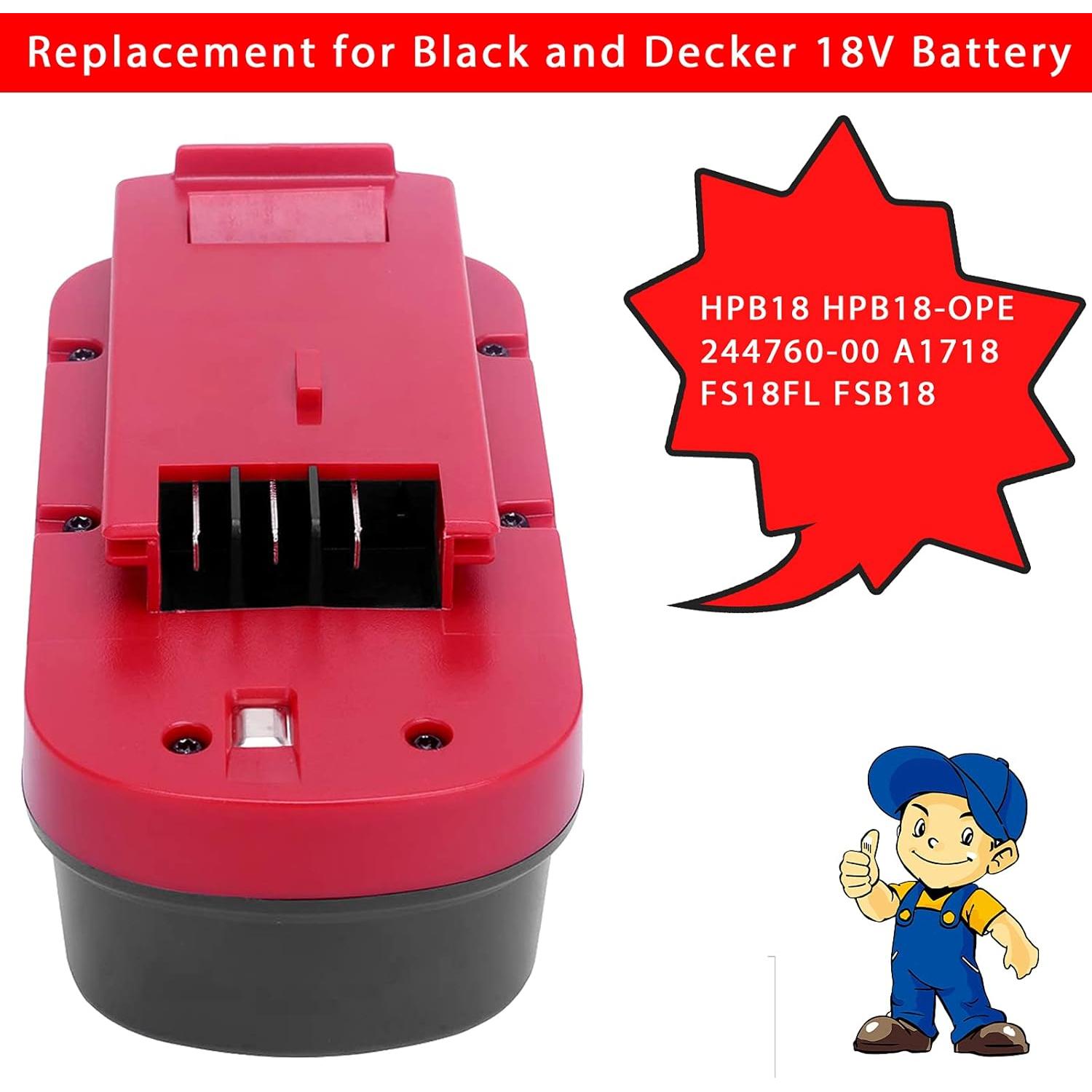 Batería Recargable 18V 4500mAh HPB18 Rojo - Black & Decker