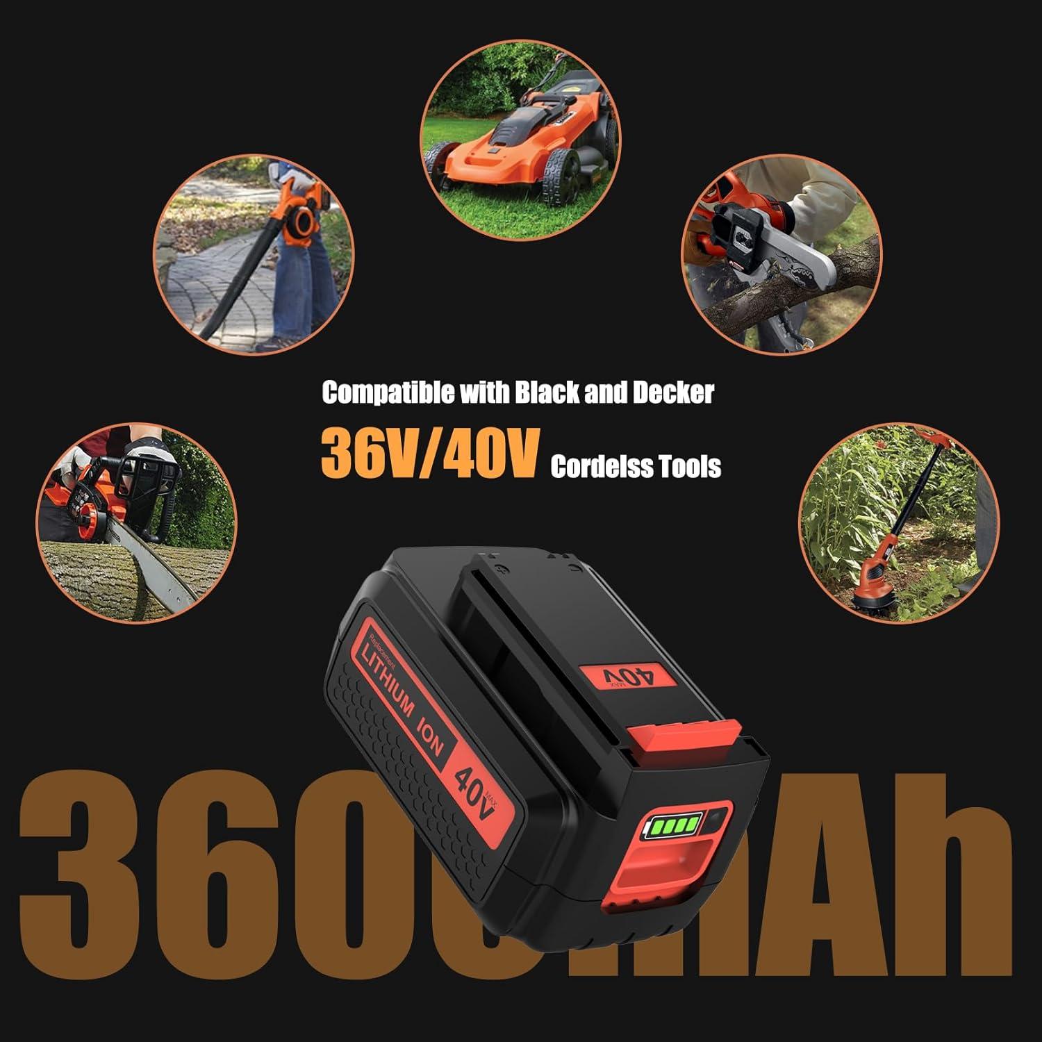 Batería de Reemplazo 3600mAh Black and Decker 40V Amarillo