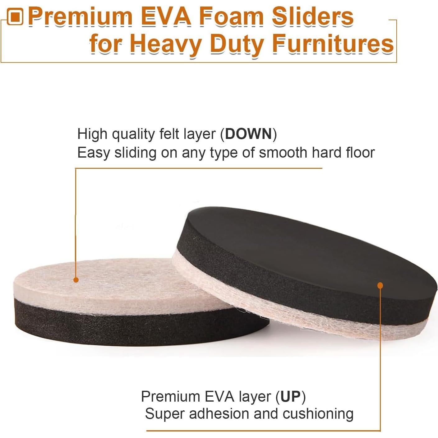 Deslizadores de Muebles de Fieltro EASTWONDER 16 PCS 7.62 cm