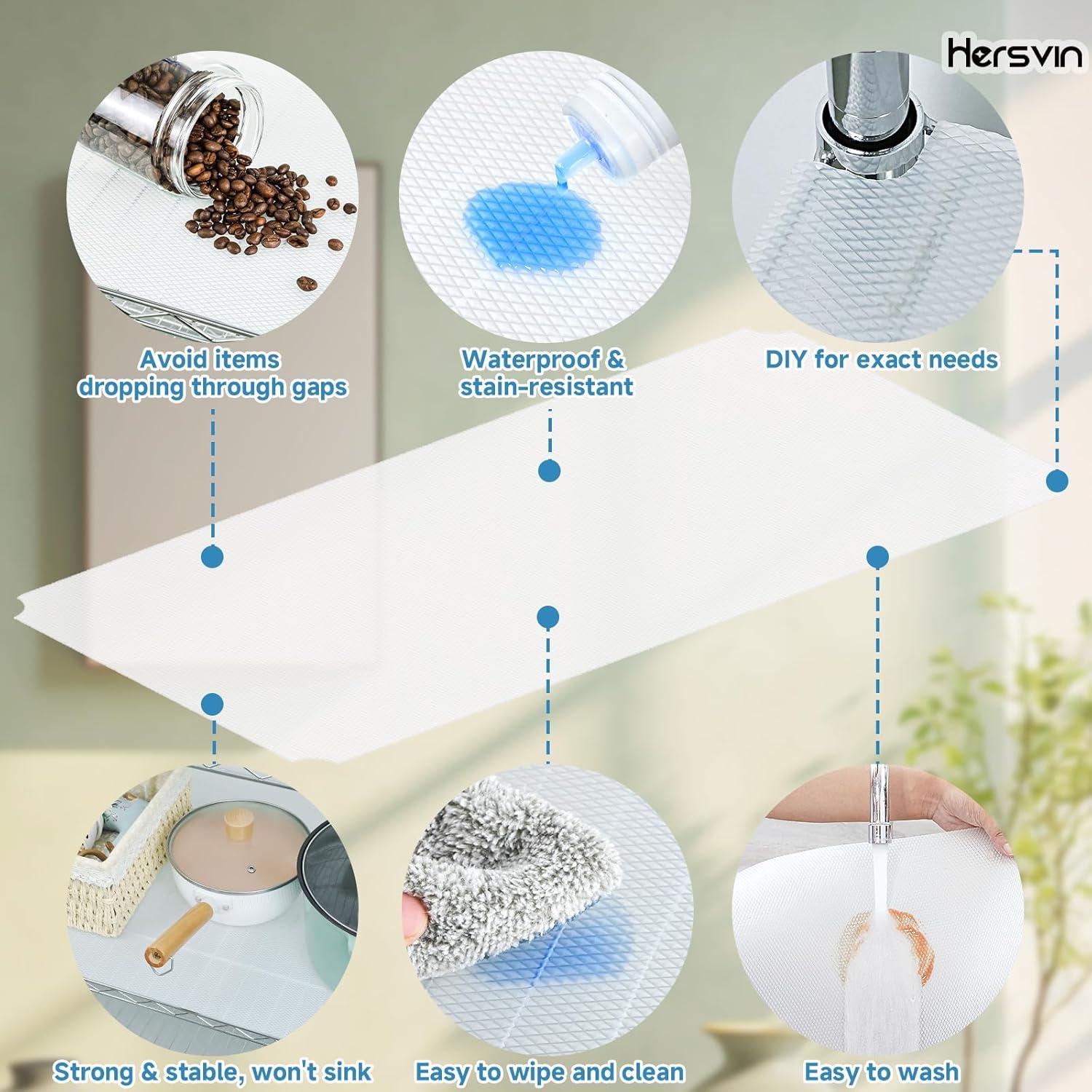 Forro de estantería Hersvin 30.5 cm x 610 cm EVA antideslizante