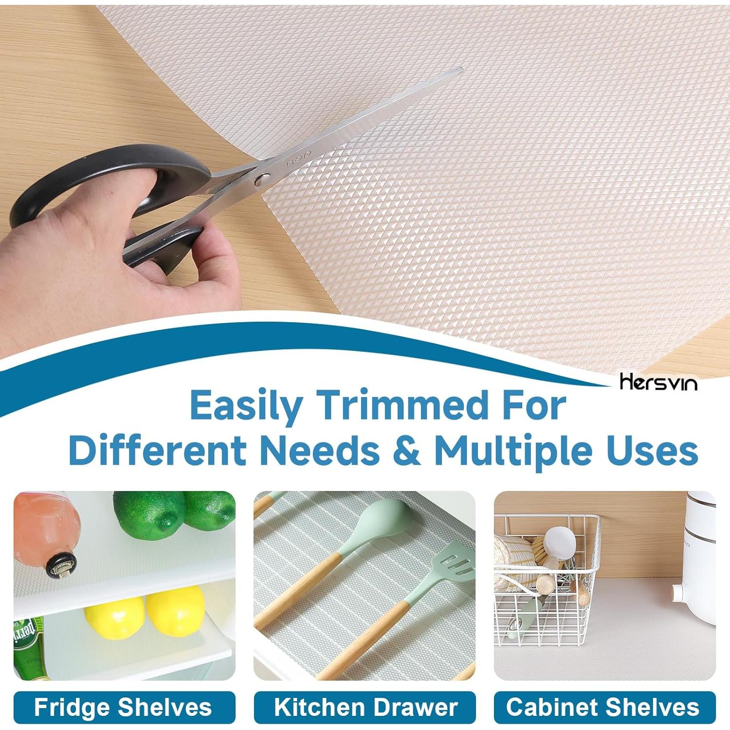 Forro de estantería Hersvin 30.5 cm x 610 cm EVA antideslizante