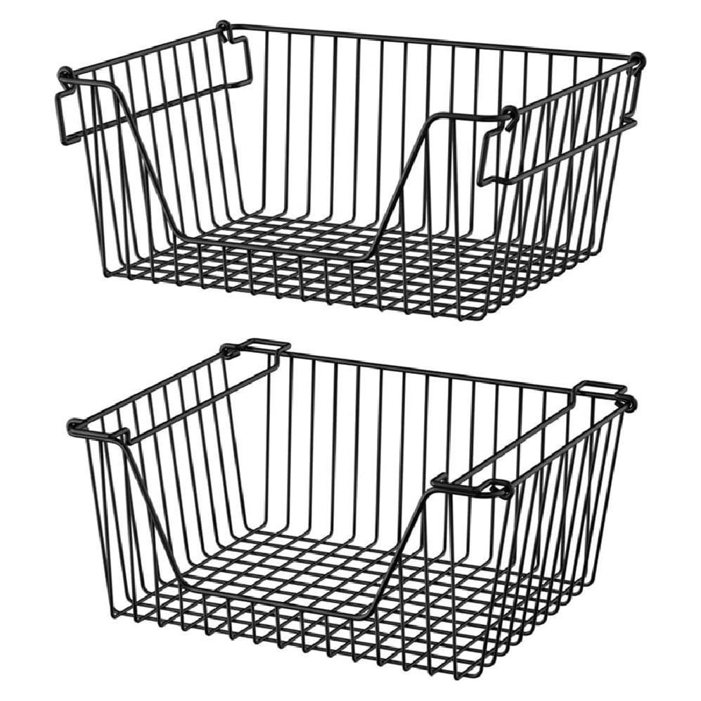 Cestas de Almacenamiento Apilables Slideep - Juego de 2, 35.56 cm