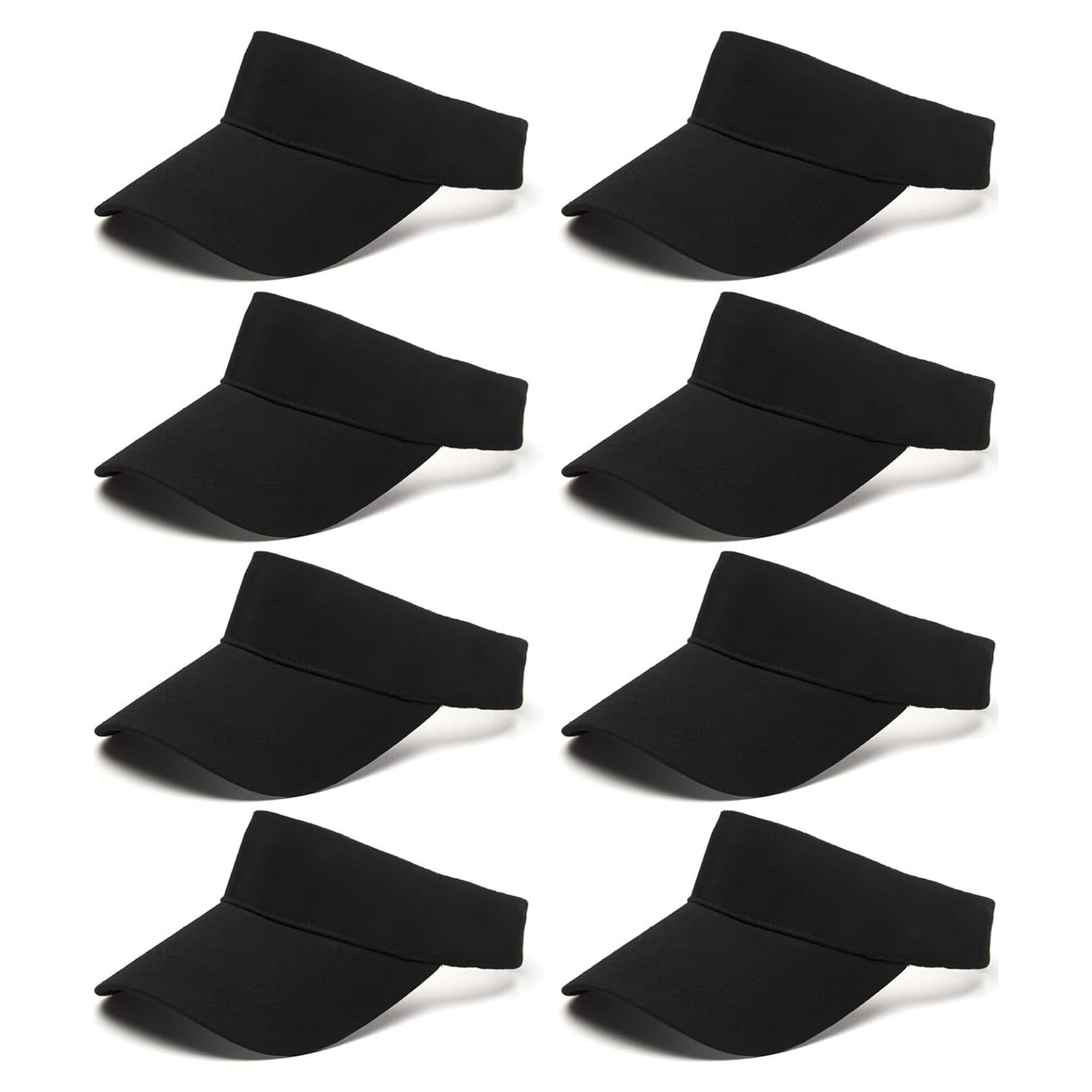 8 Gorras Visera Deportiva Unisex Ajustables - Gorro de Sol