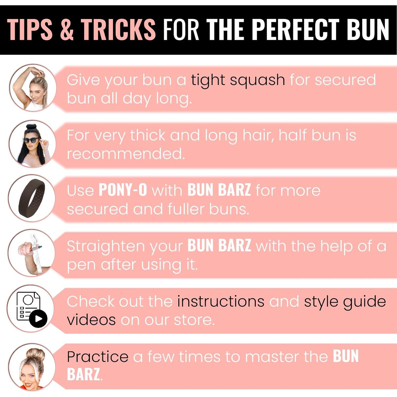 Hacedor de Moño PONY-O BUN BARZ Negro - 2 Piezas Sin Daño