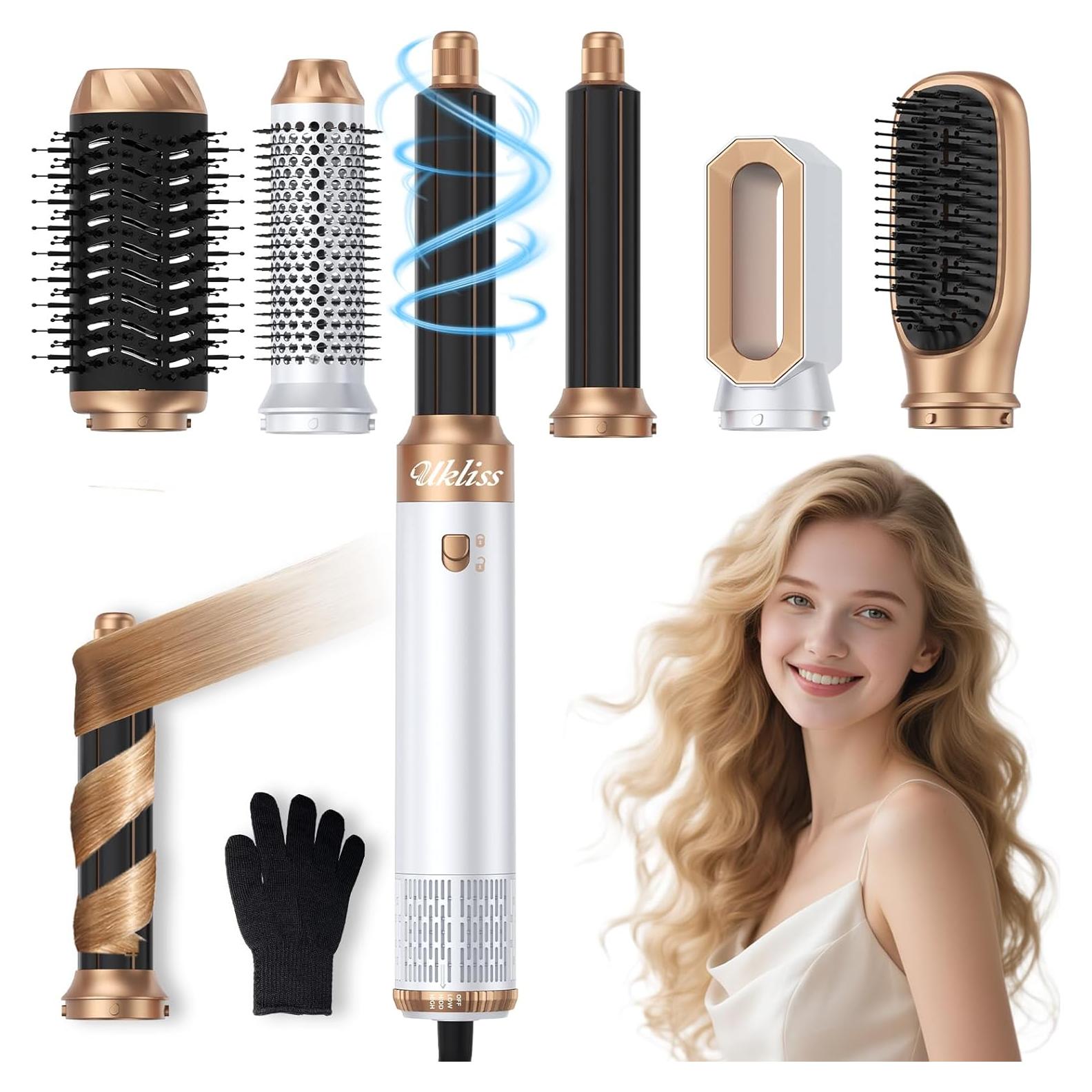 Secador y Cepillo 6 en 1 Ukliss - Estilizador Iónico para Cabello