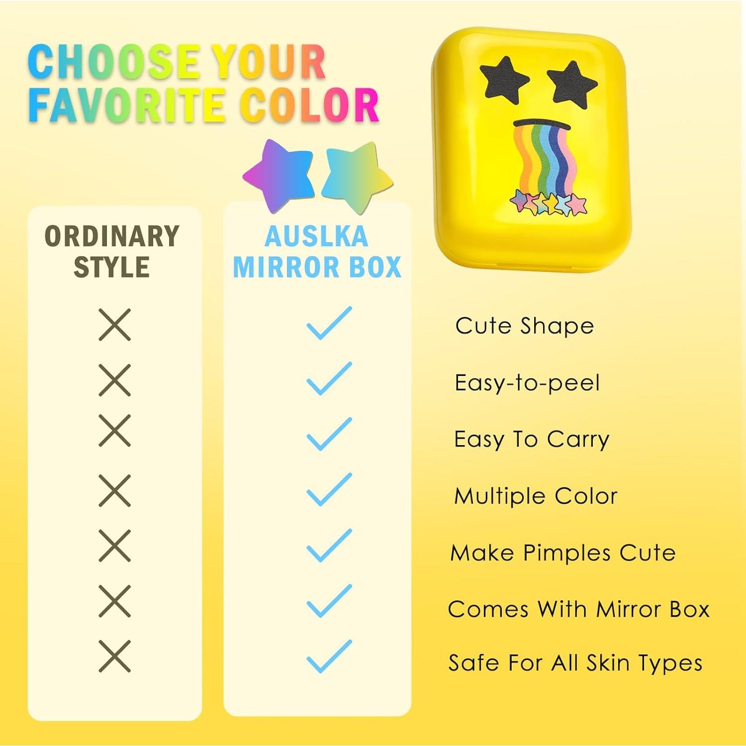 Parche Hidrocoloide para Granitos AUSLKA - 150 Unidades - Estrella Multicolor