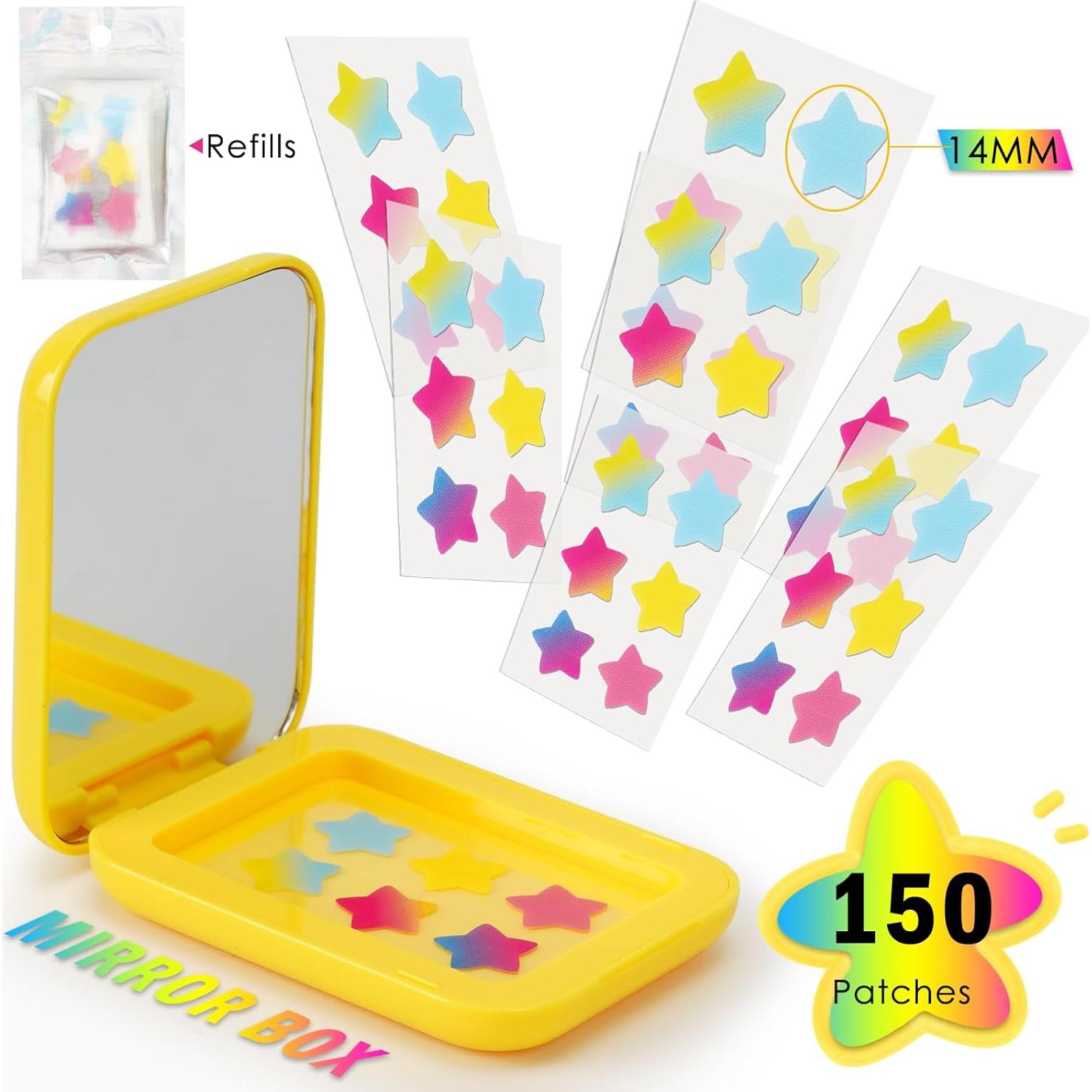 Parche Hidrocoloide para Granitos AUSLKA - 150 Unidades - Estrella Multicolor