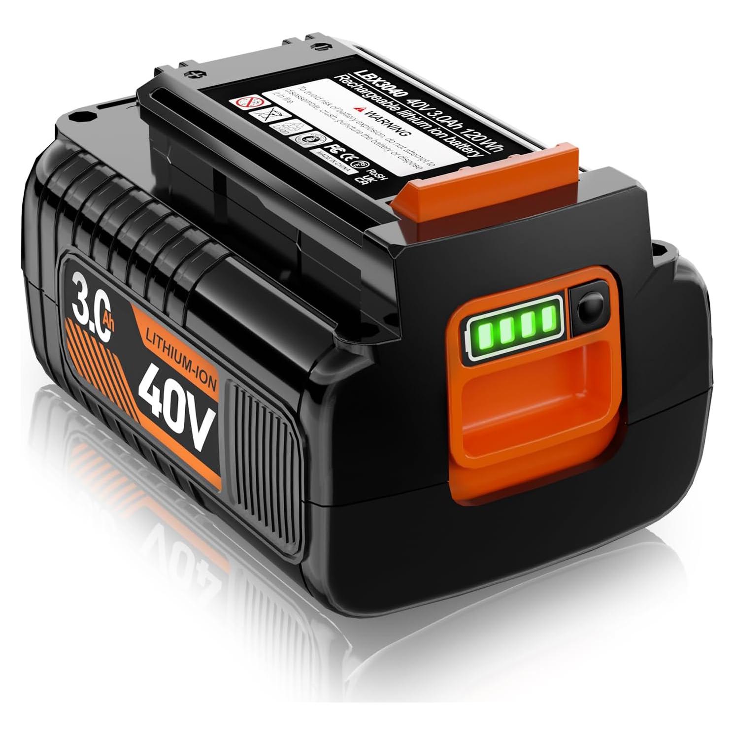 Batería de Litio 40V 3.0Ah Supowill para Black and Decker