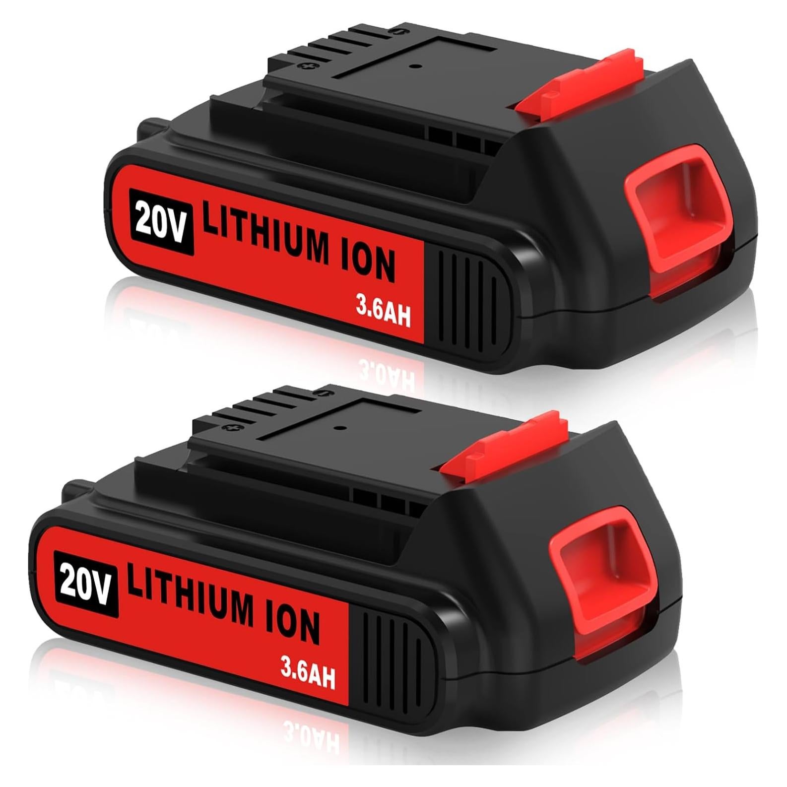 Paquete de 2 Baterías de 3600mAh para Black & Decker 20V